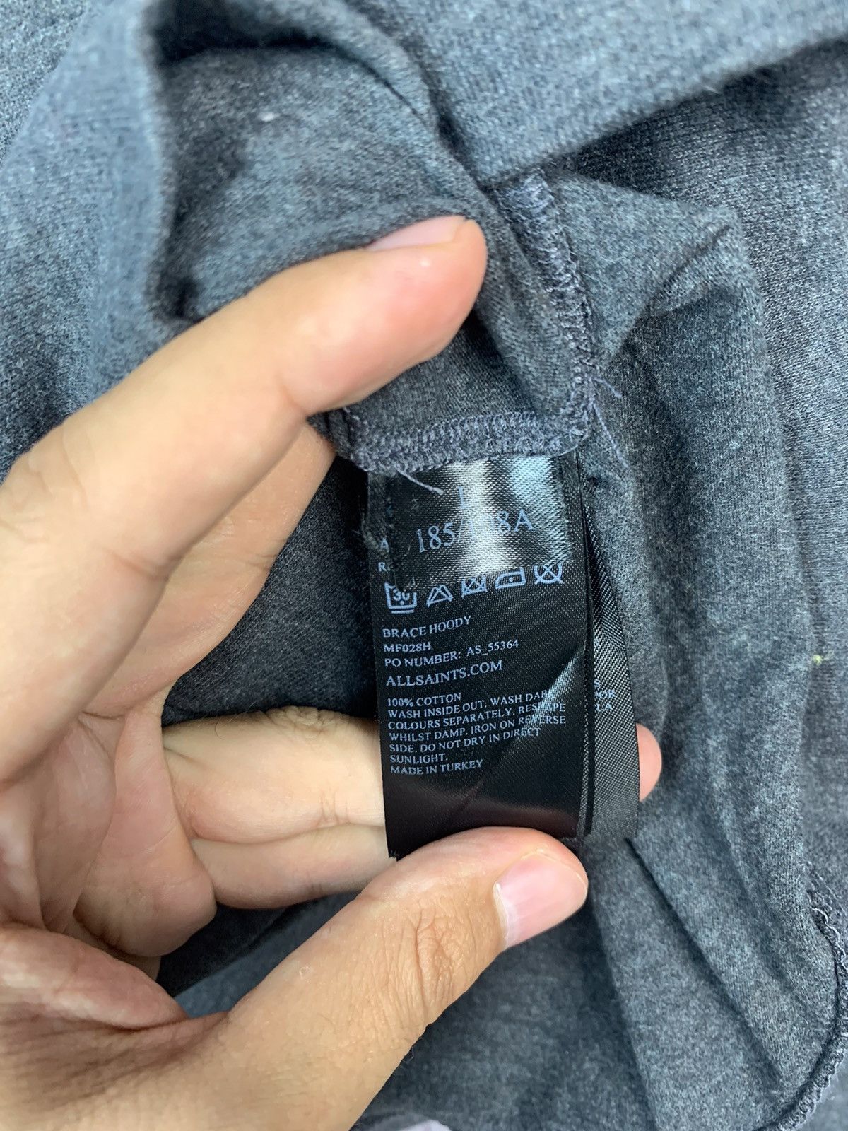 Allsaints Allsaints Vintage Light Brace Hoodie Size US L / EU 52-54 / 3 - 6 Thumbnail