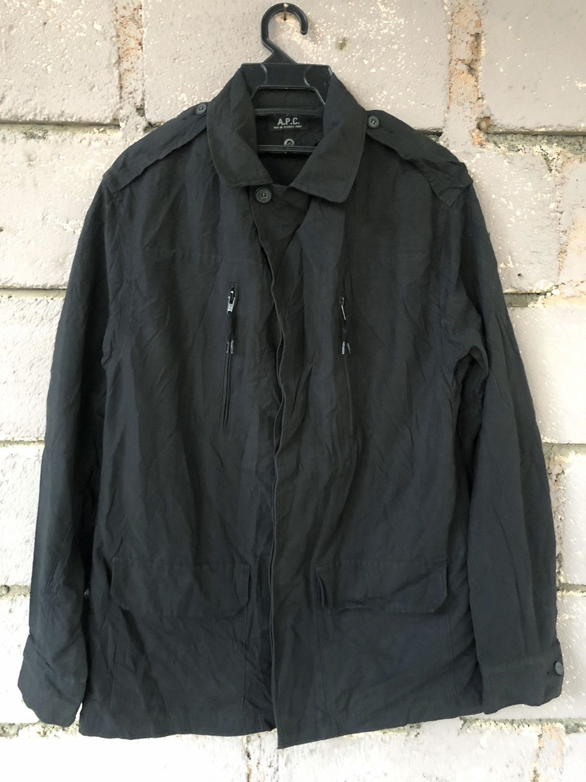 image of A P C Collection Vintage Rue De Fleurus Paris Jacket in Black, Men's (Size Small)