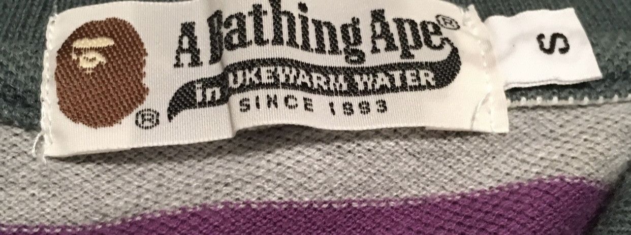 Bape Bape striped logo polo shirt Size US S / EU 44-46 / 1 - 3 Thumbnail