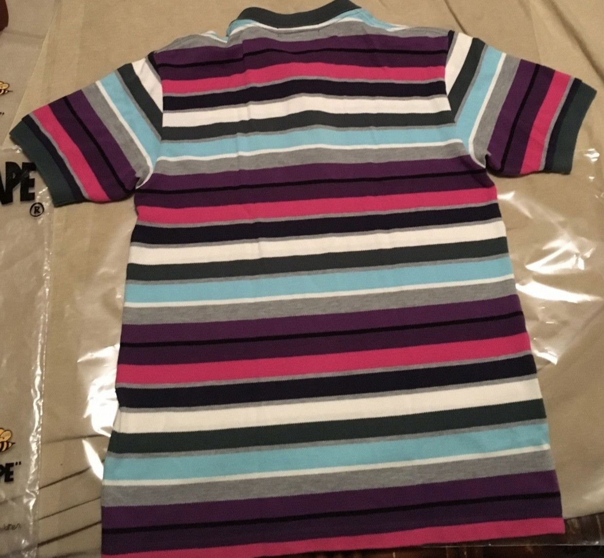 Bape Bape striped logo polo shirt Size US S / EU 44-46 / 1 - 2 Thumbnail