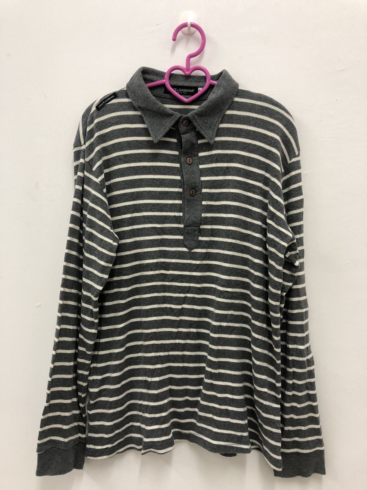 Dolce & Gabbana Rare Vintage Dolce & Gabbana D&G Striped Polo Shirt Size US M / EU 48-50 / 2 - 1 Thumbnail