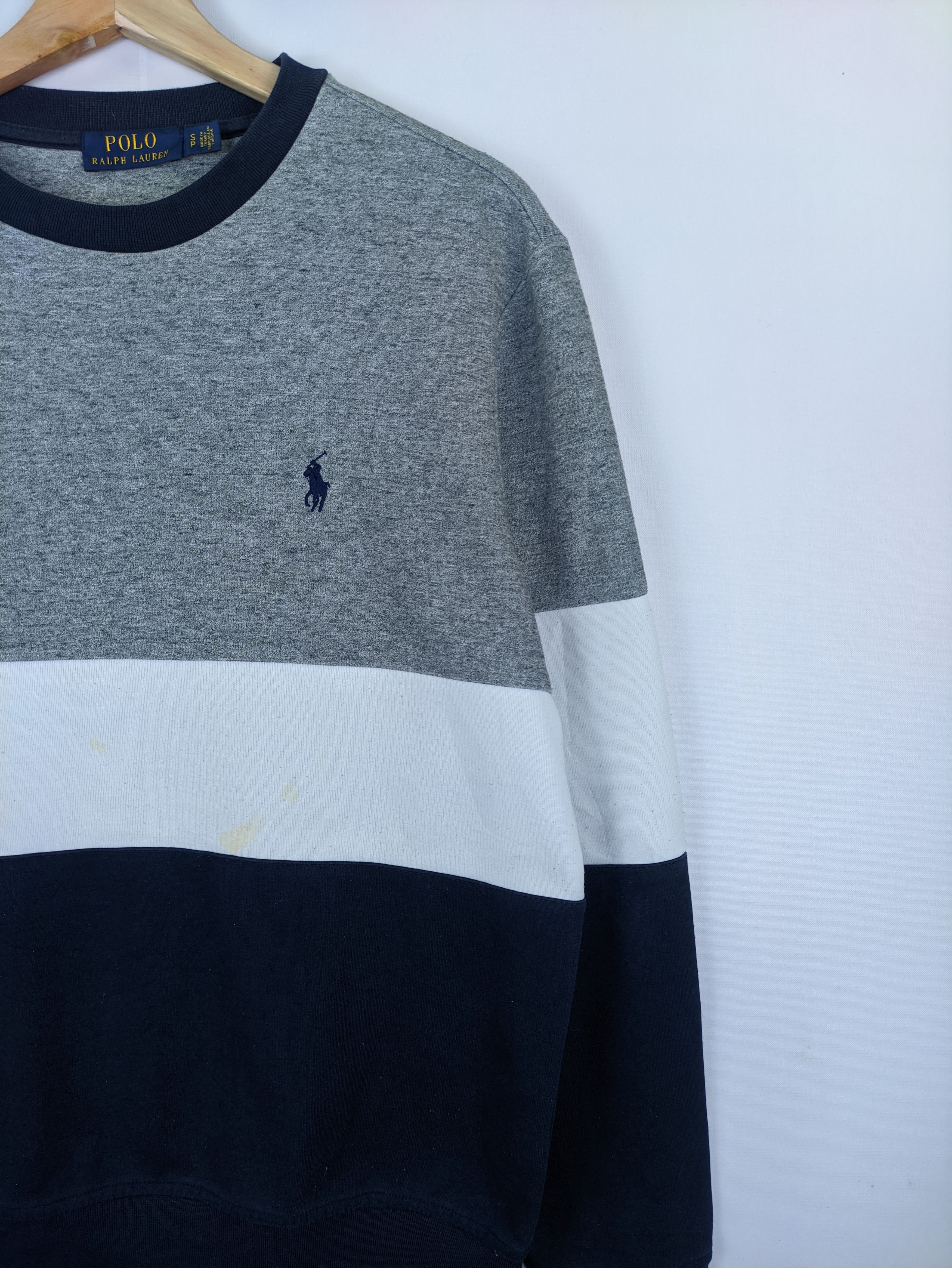 Polo Ralph Lauren × Vintage Steals🔥Sweatshirt Polo Ralph Lauren Striped Size US M / EU 48-50 / 2 - 6 Thumbnail