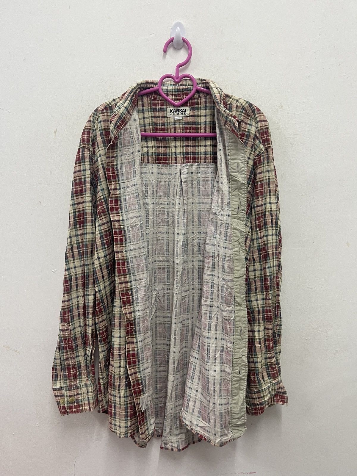 Kansai Yamamoto Rare Vintage KANSAI JEANS Yamamoto Japan Flannel Size US L / EU 52-54 / 3 - 5 Thumbnail