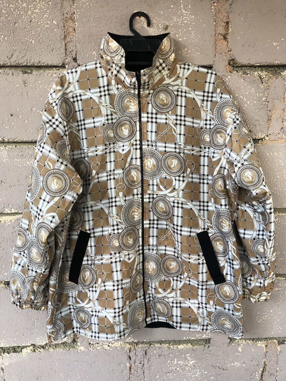 Japanese Brand Rare 90s Vintage Paris Gold Chain Reversible Jacket Size US M / EU 48-50 / 2 - 1 Thumbnail