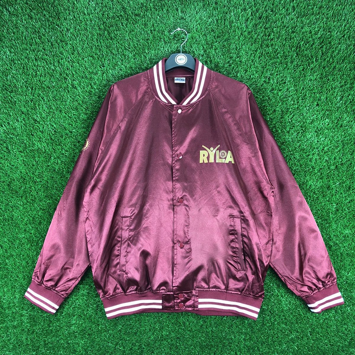 Vintage Vintage Rotary Internasional Nylon Varsity Jacket Size US XL / EU 56 / 4 - 1 Thumbnail