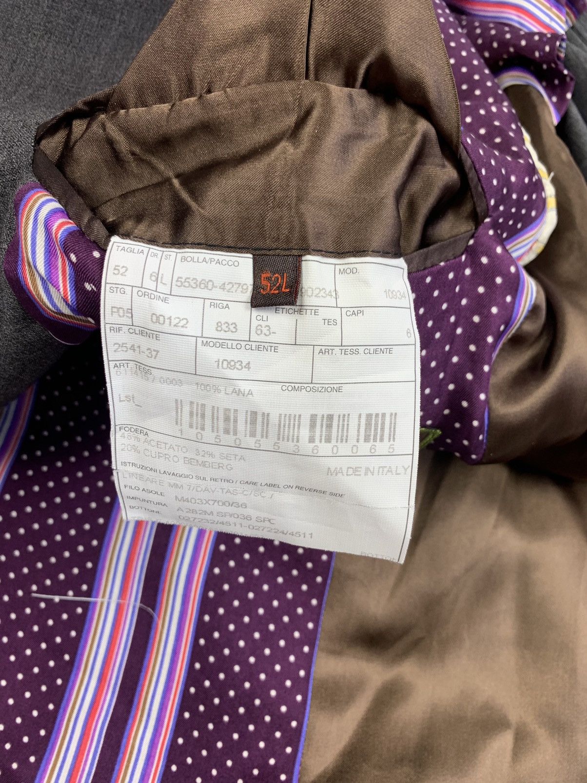 Etro Etro Milano men’s 3 button blazer jacket sportcoat wool Size 52L - 9 Thumbnail