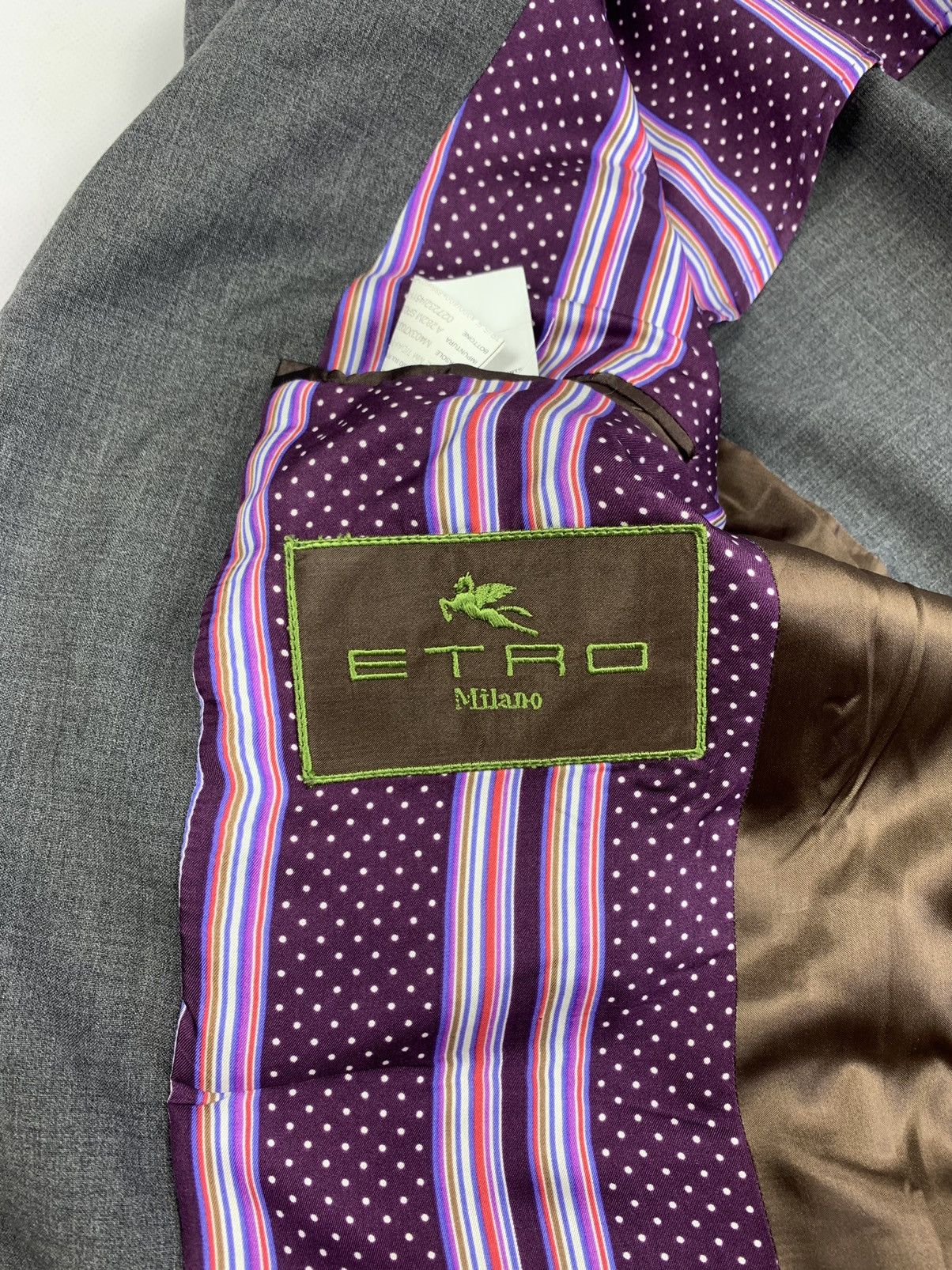 Etro Etro Milano men’s 3 button blazer jacket sportcoat wool Size 52L - 8 Thumbnail