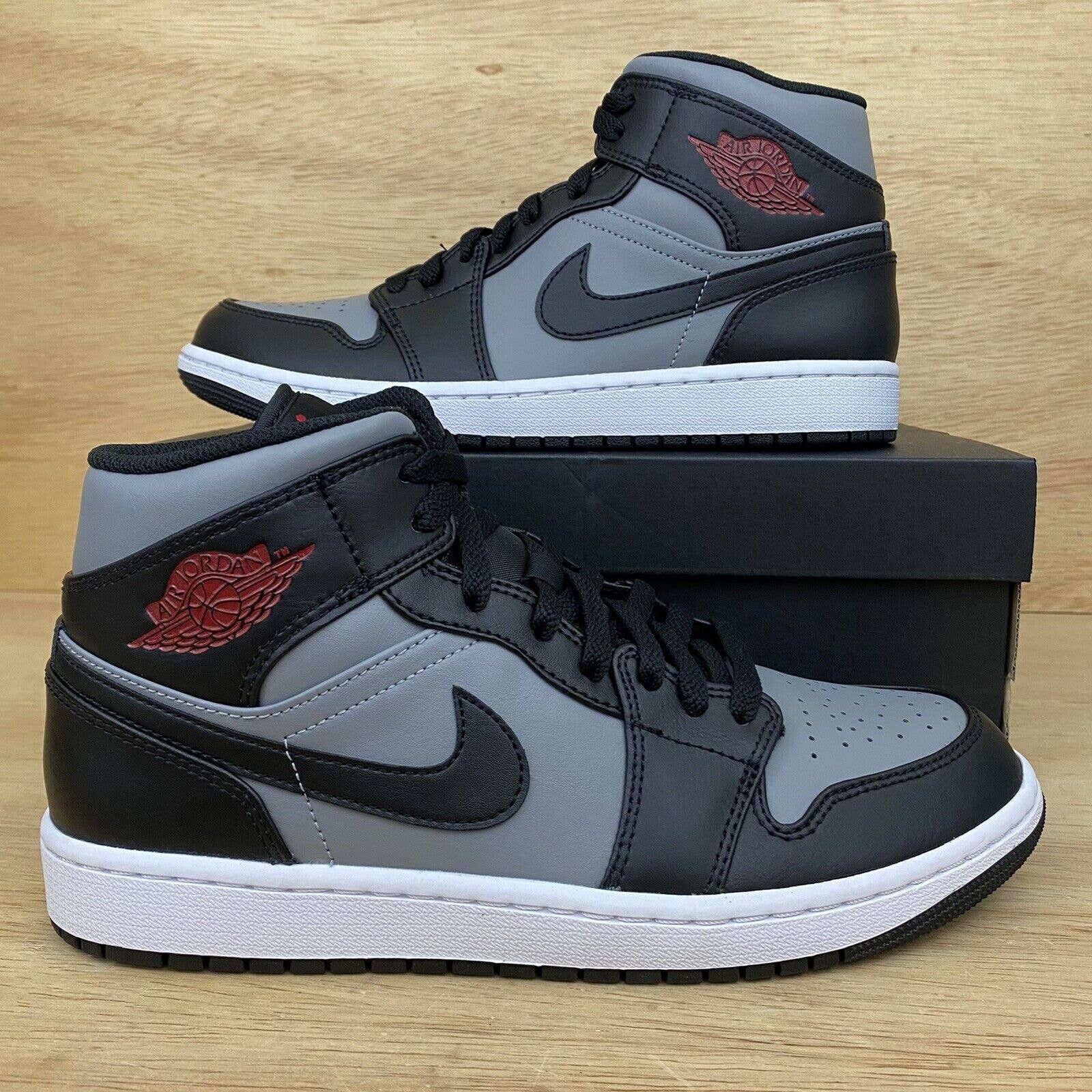 Nike Air Jordan 1 Mid Mens Sz 10.5 Shoes Shadow