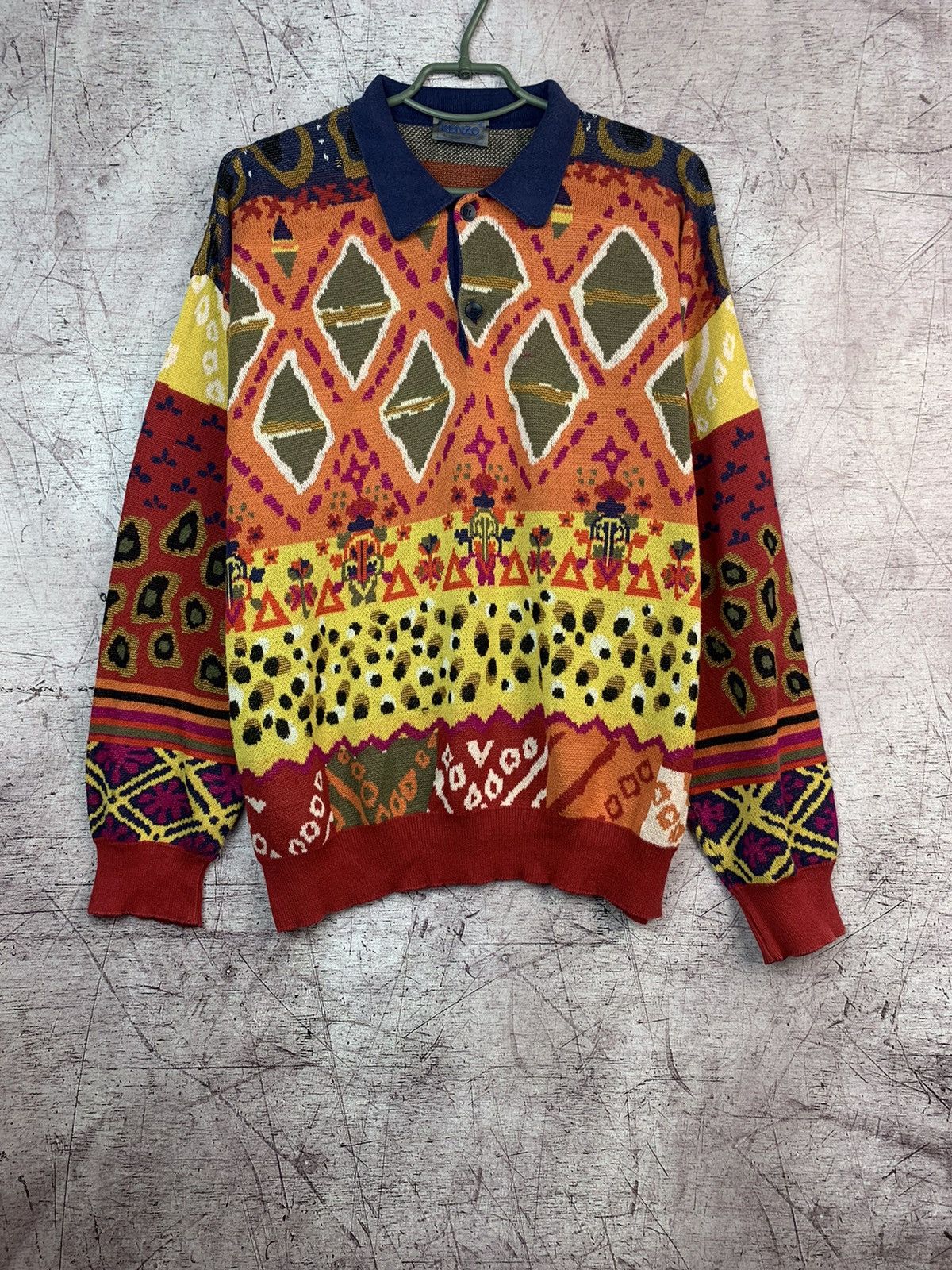 Rare Kenzo Multicolour Knitwear Sweater 90s