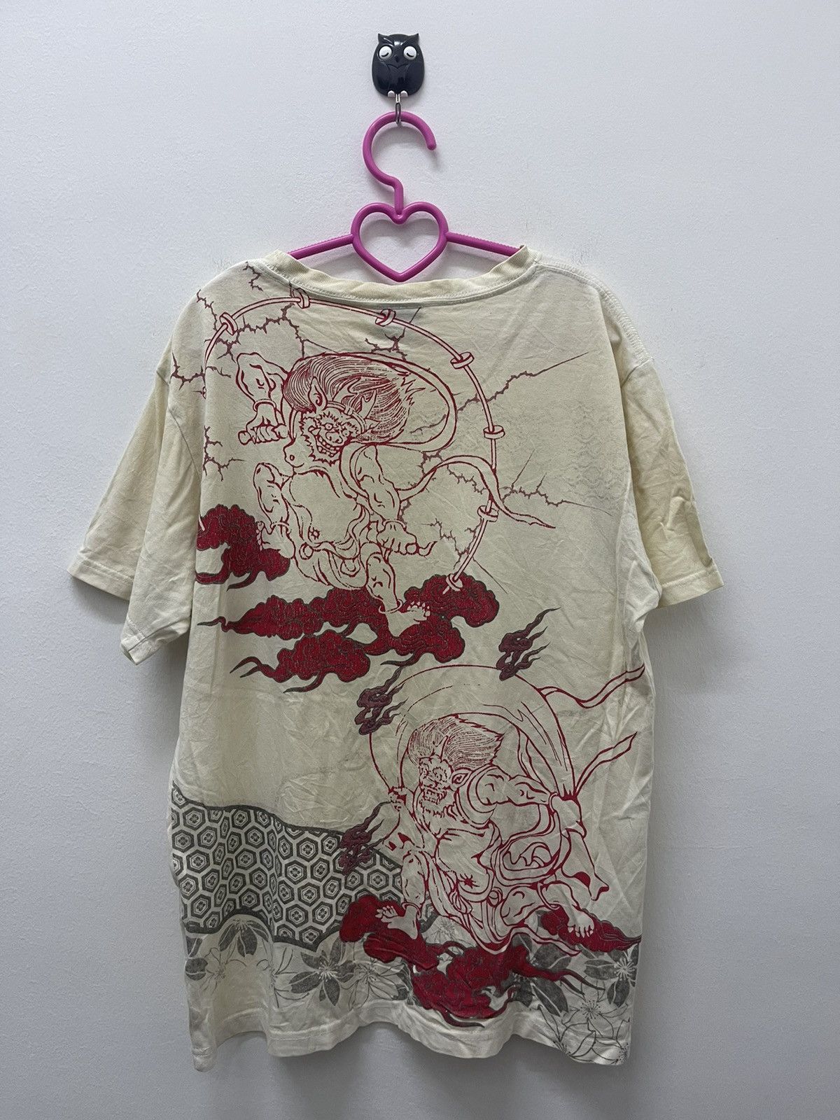 If Six Was Nine Rare Vintage BULLET NOISE Sukajan Motive Gods Fujin Raijin Size US L / EU 52-54 / 3 - 1 Thumbnail