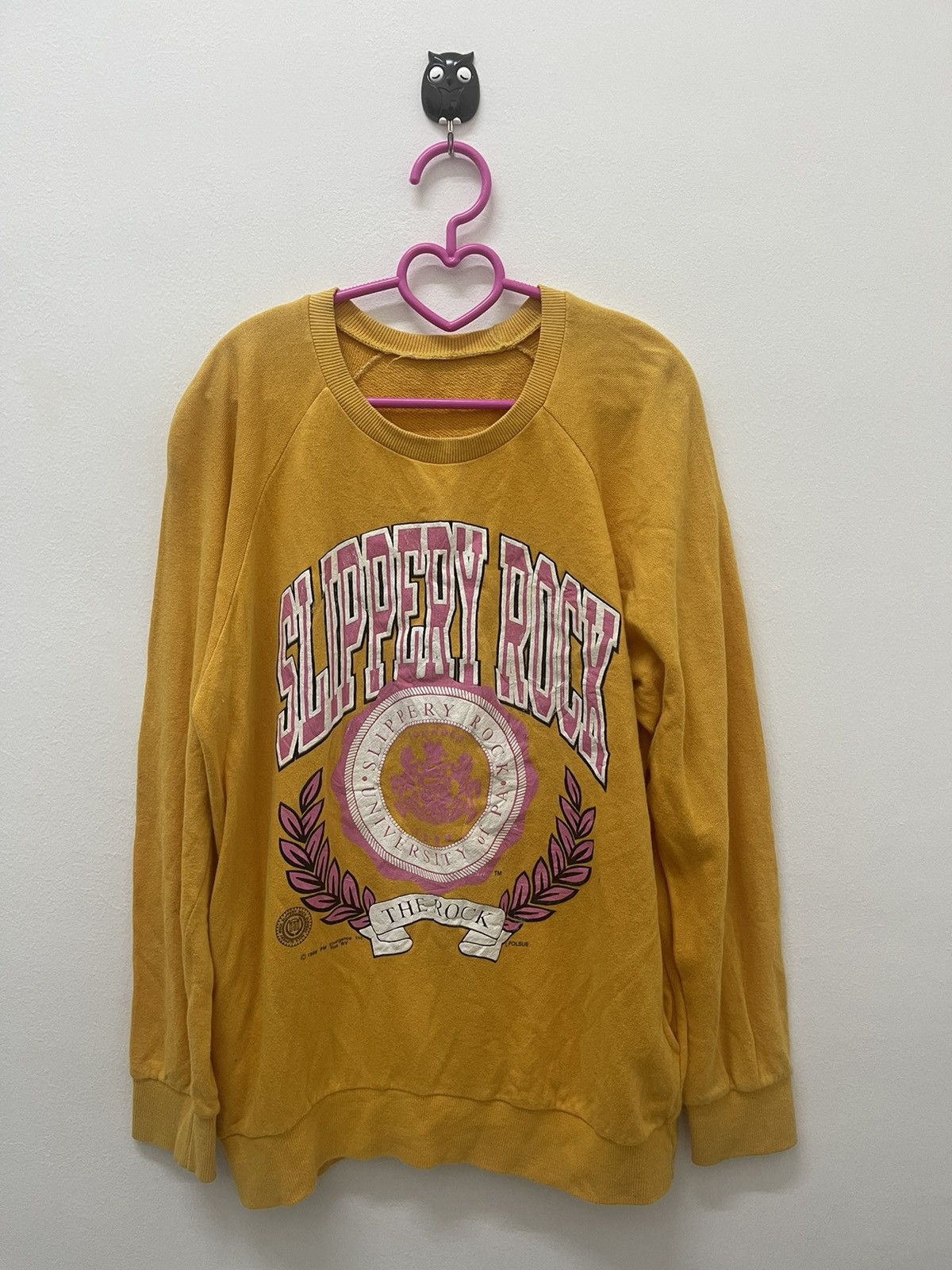 Vintage Rare 80s Vintage SLIPPERY ROCK Side Pocket Sweatshirt Size US M / EU 48-50 / 2 - 1 Thumbnail