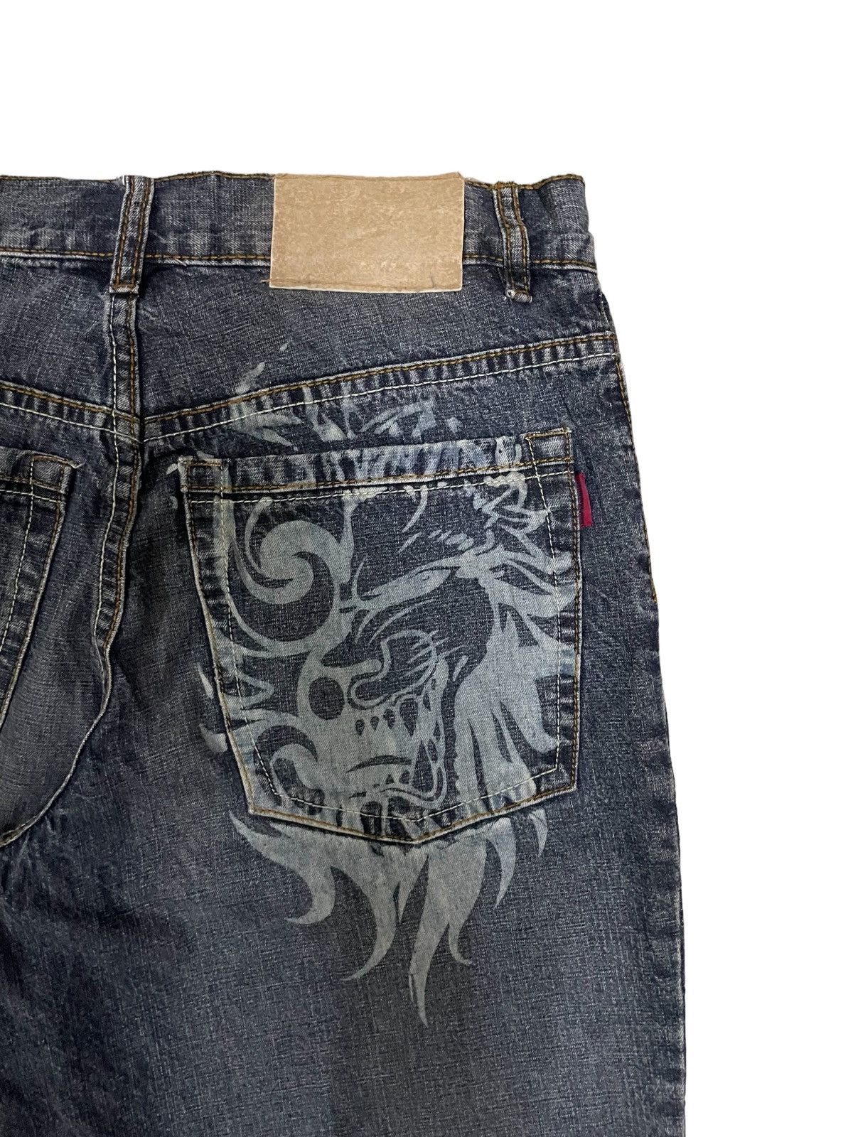 Japanese Brand Vintage Japanese Sukajan Dragon Design Distressed Jeans Size US 30 / EU 46 - 2 Thumbnail