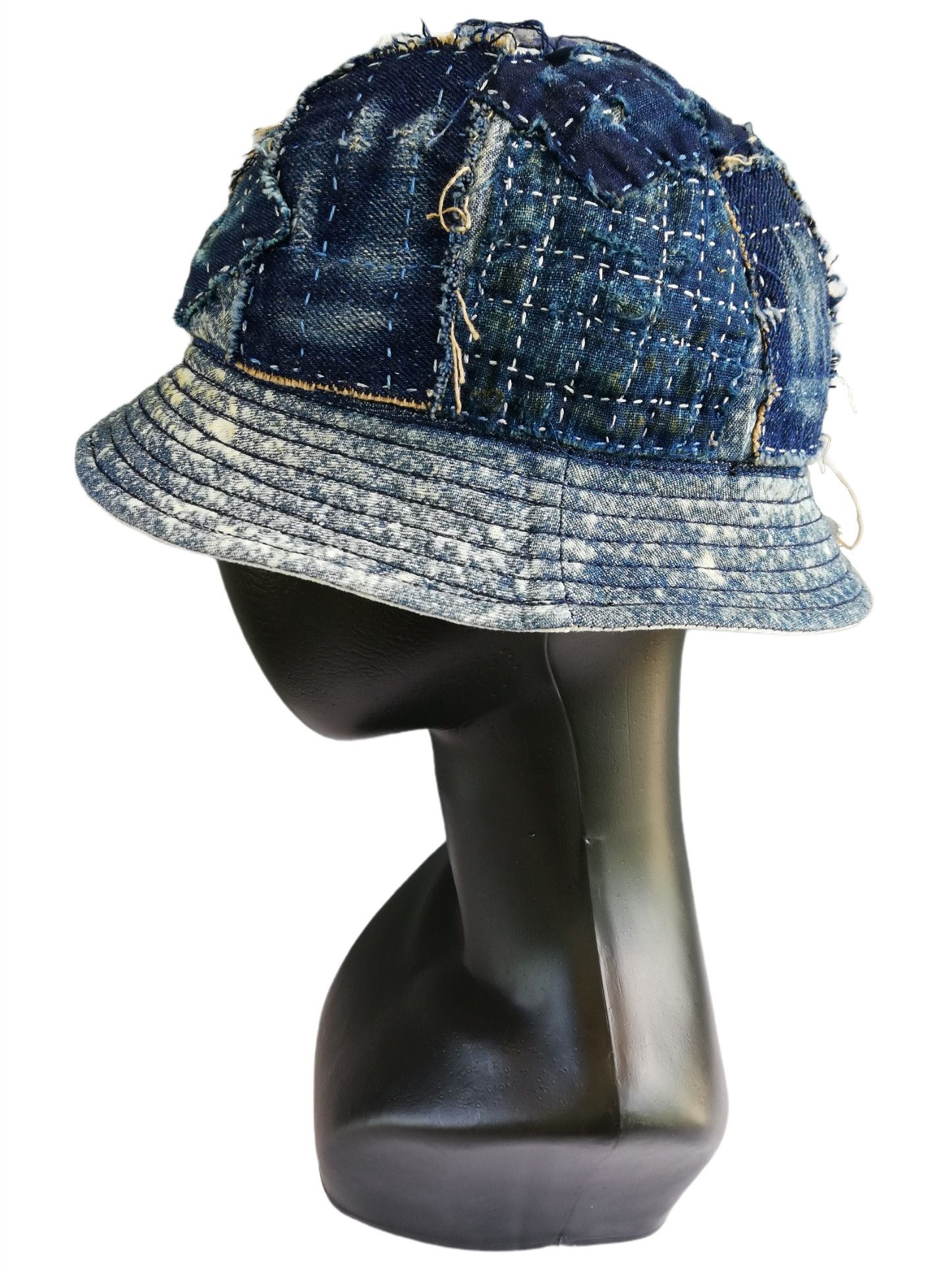 Japanese Brand 🔥Design Iconic Style Kapital Reversible Boro Bucket Hat Size ONE SIZE - 3 Thumbnail