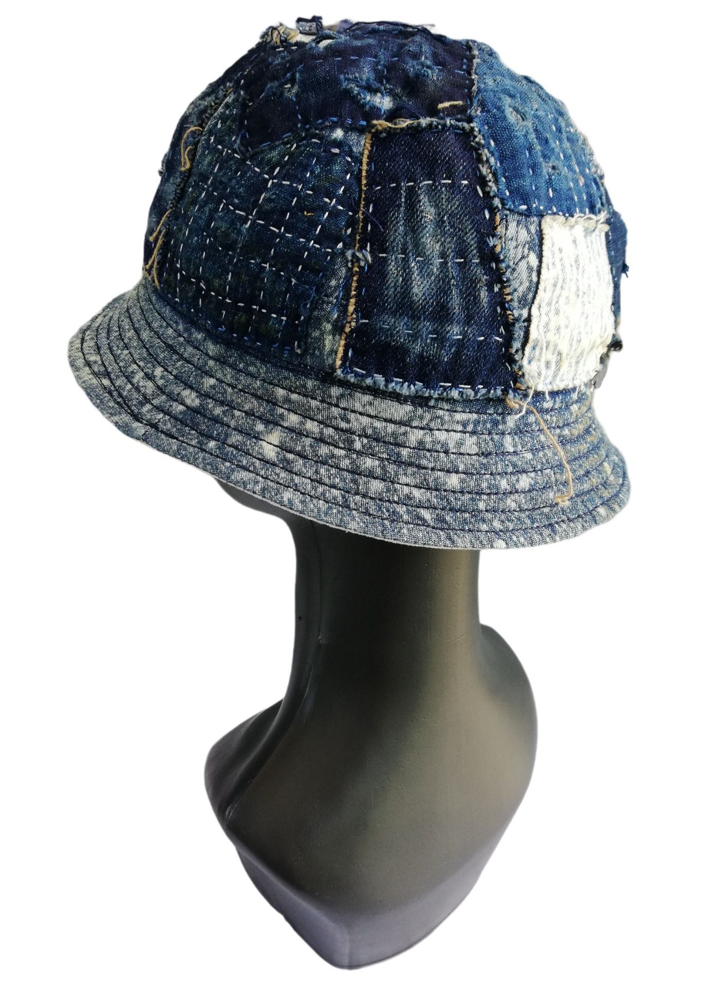 Japanese Brand 🔥Design Iconic Style Kapital Reversible Boro Bucket Hat Size ONE SIZE - 4 Thumbnail