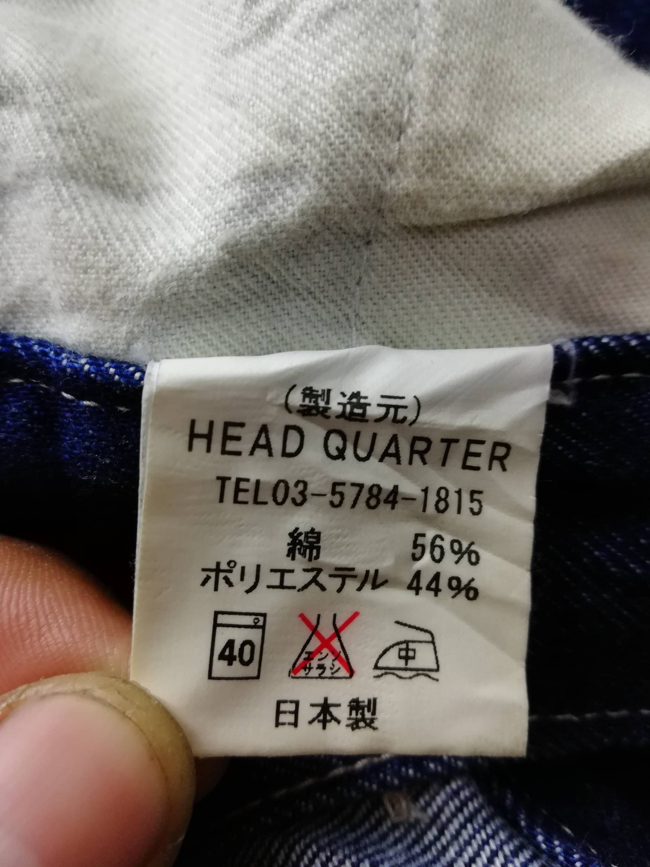 Japanese Brand 🔥Headquarter Design Worker Denim Jeans Pants Made In Japan Size US 34 / EU 50 - 7 Thumbnail