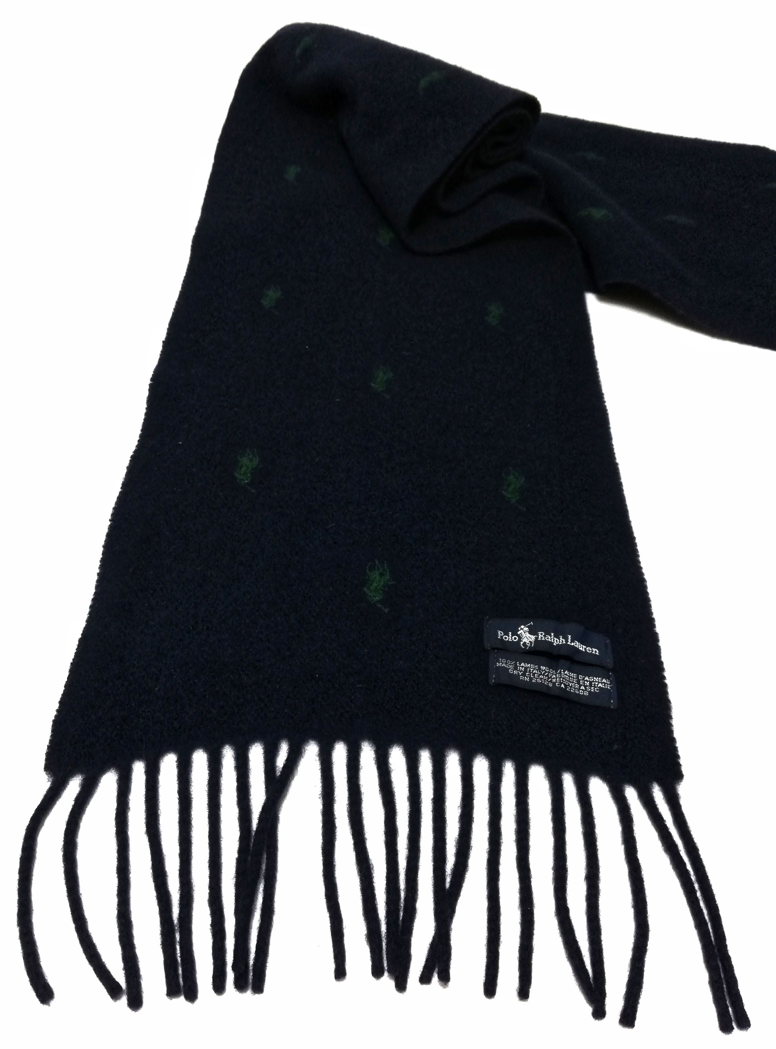 Polo Ralph Lauren × Ralph Lauren 🔥P.R.L.100% Lamb Wool Made In Italy Scarves Muffler Size ONE SIZE - 4 Thumbnail