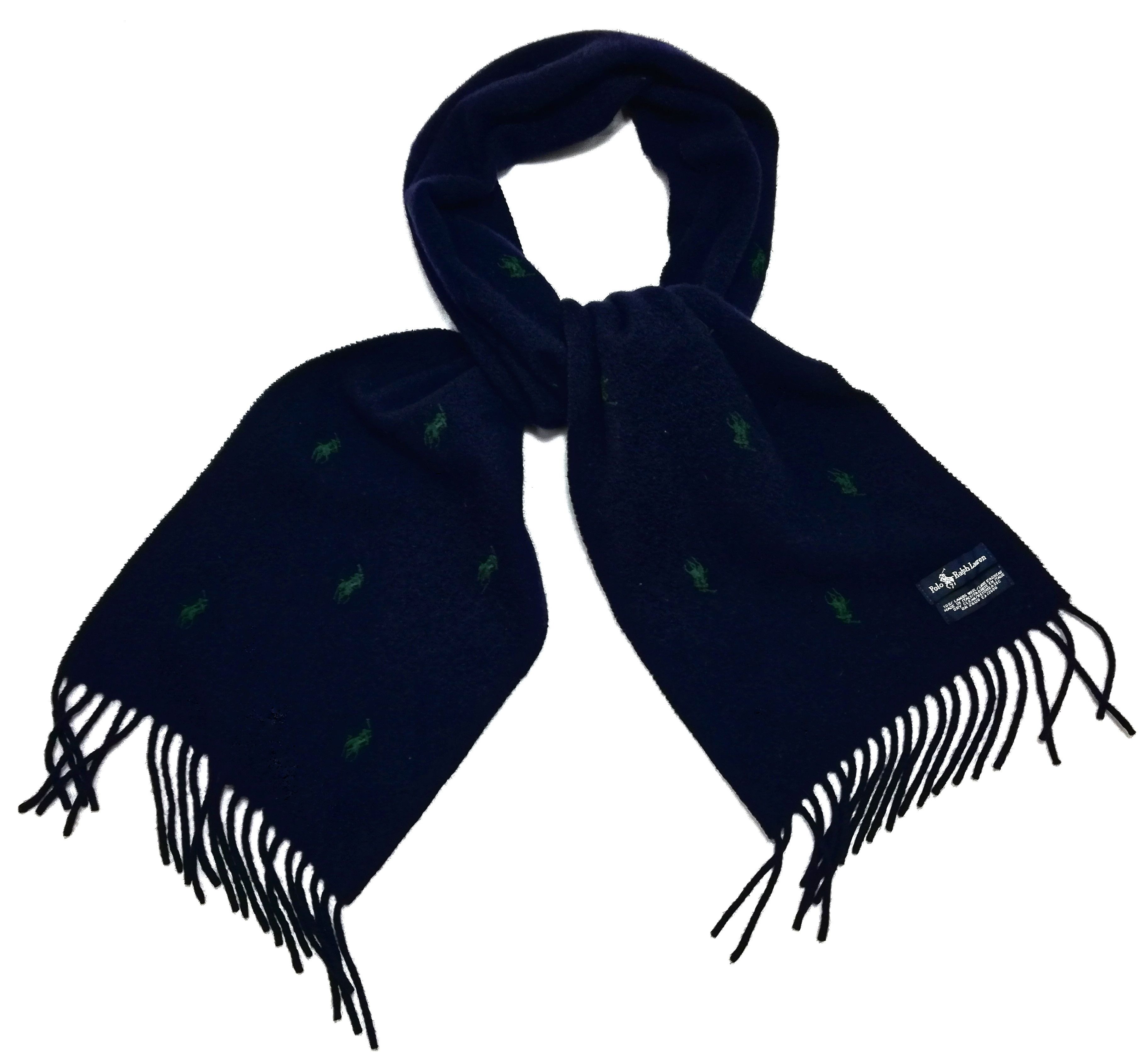Polo Ralph Lauren × Ralph Lauren 🔥P.R.L.100% Lamb Wool Made In Italy Scarves Muffler Size ONE SIZE - 6 Thumbnail