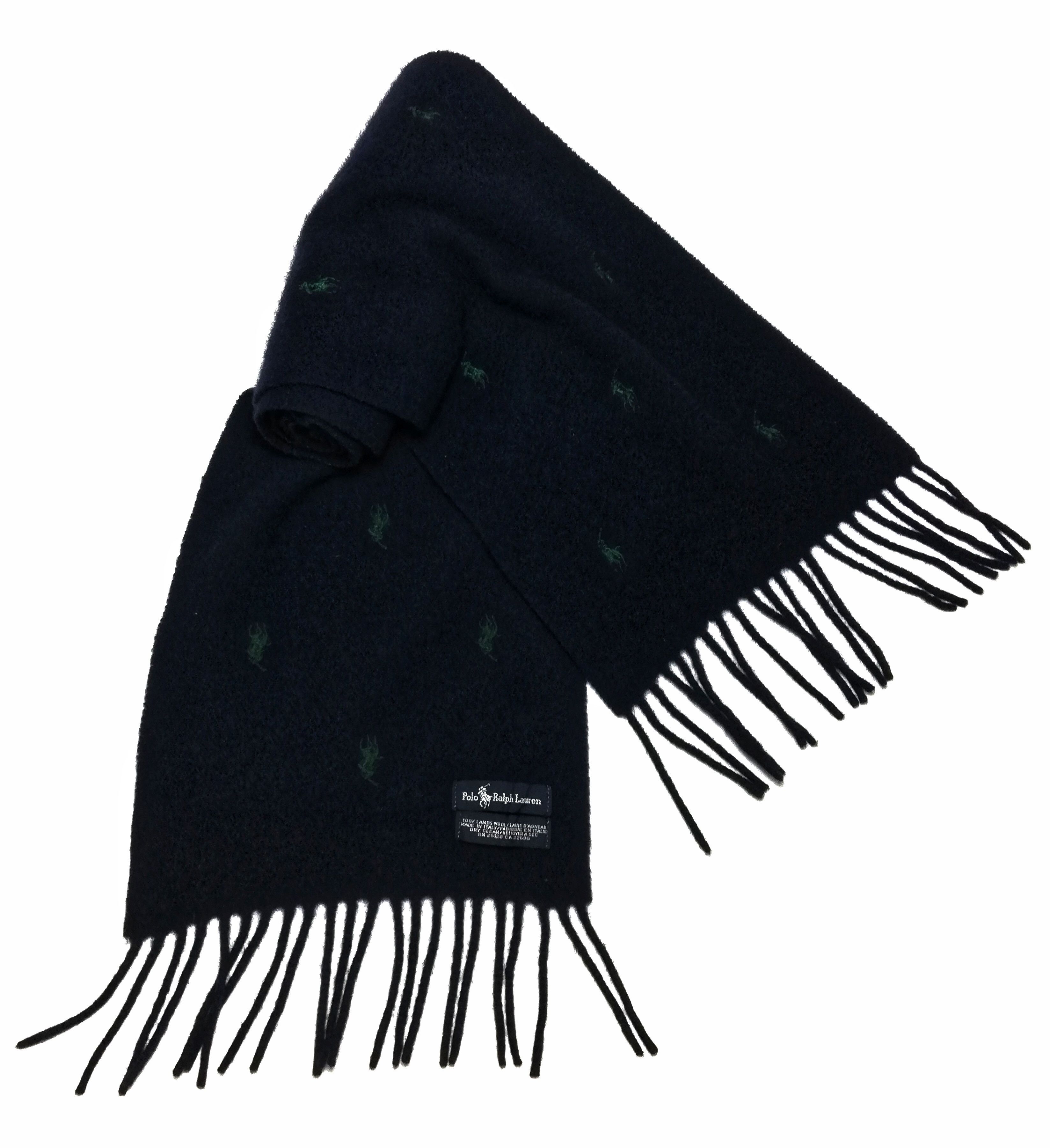 Polo Ralph Lauren × Ralph Lauren 🔥P.R.L.100% Lamb Wool Made In Italy Scarves Muffler Size ONE SIZE - 1 Thumbnail