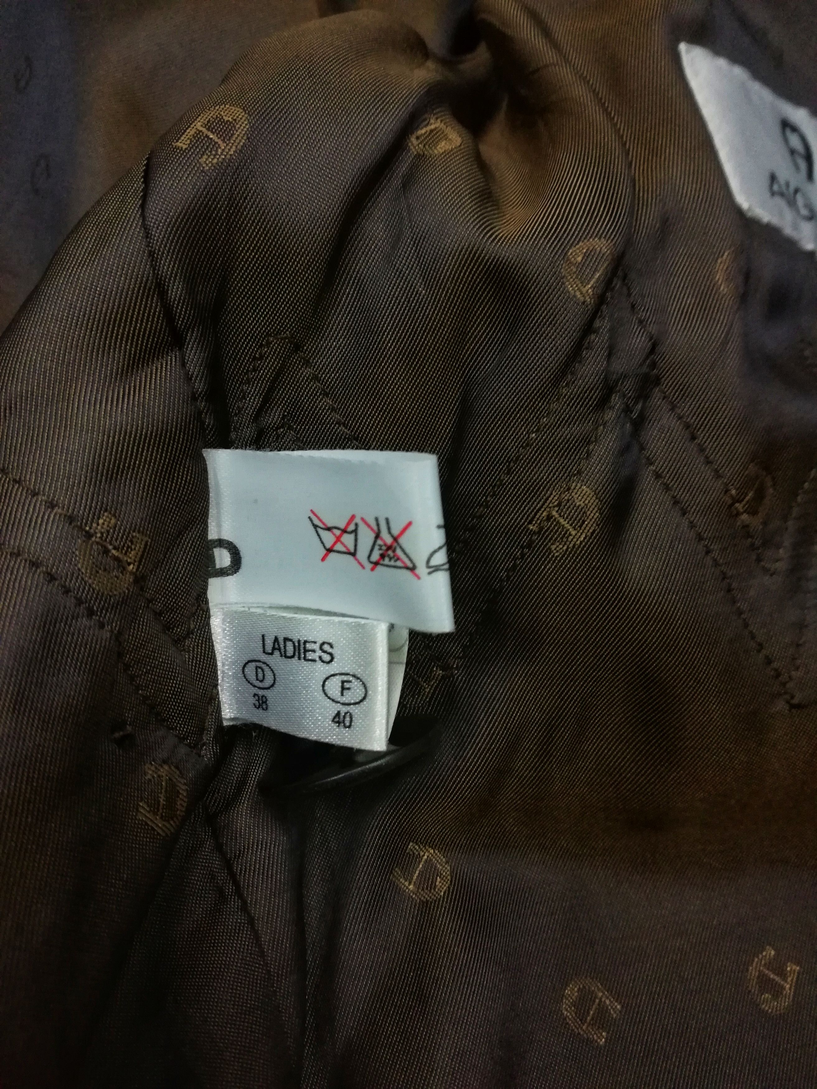 Aigner × Designer 🔥Aigner Double Breasted Monogram Long Coat Made In Italy🔥 Size US S / EU 44-46 / 1 - 8 Thumbnail