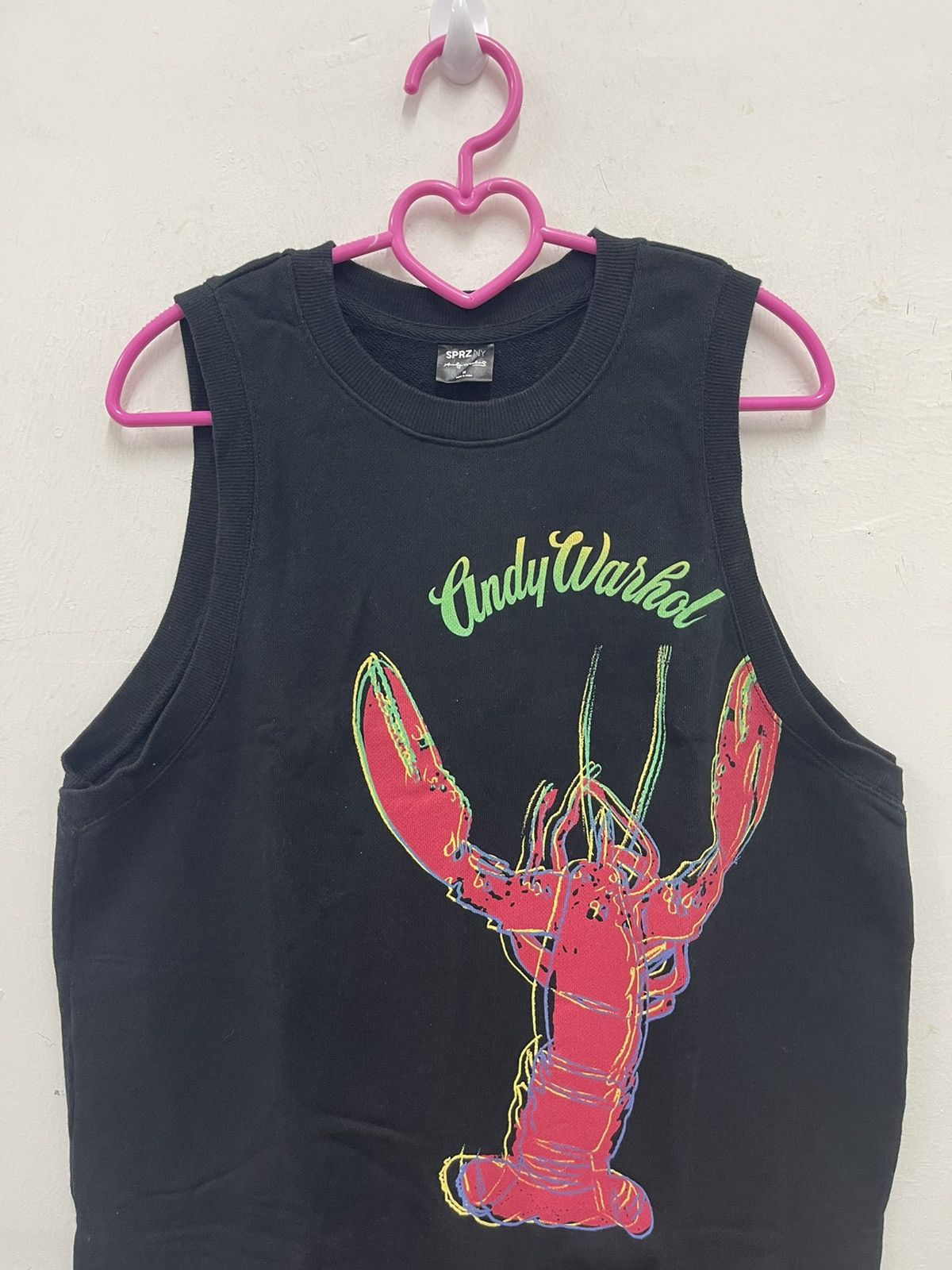 Andy Warhol Rare ANDY WARHOL Lobster Pop Art Sleeveless Sweatshirt Size US M / EU 48-50 / 2 - 2 Thumbnail
