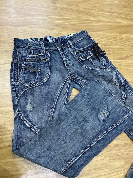 Tornado Mart Tornado Mart Cargo Zip Flared Jeans | Grailed