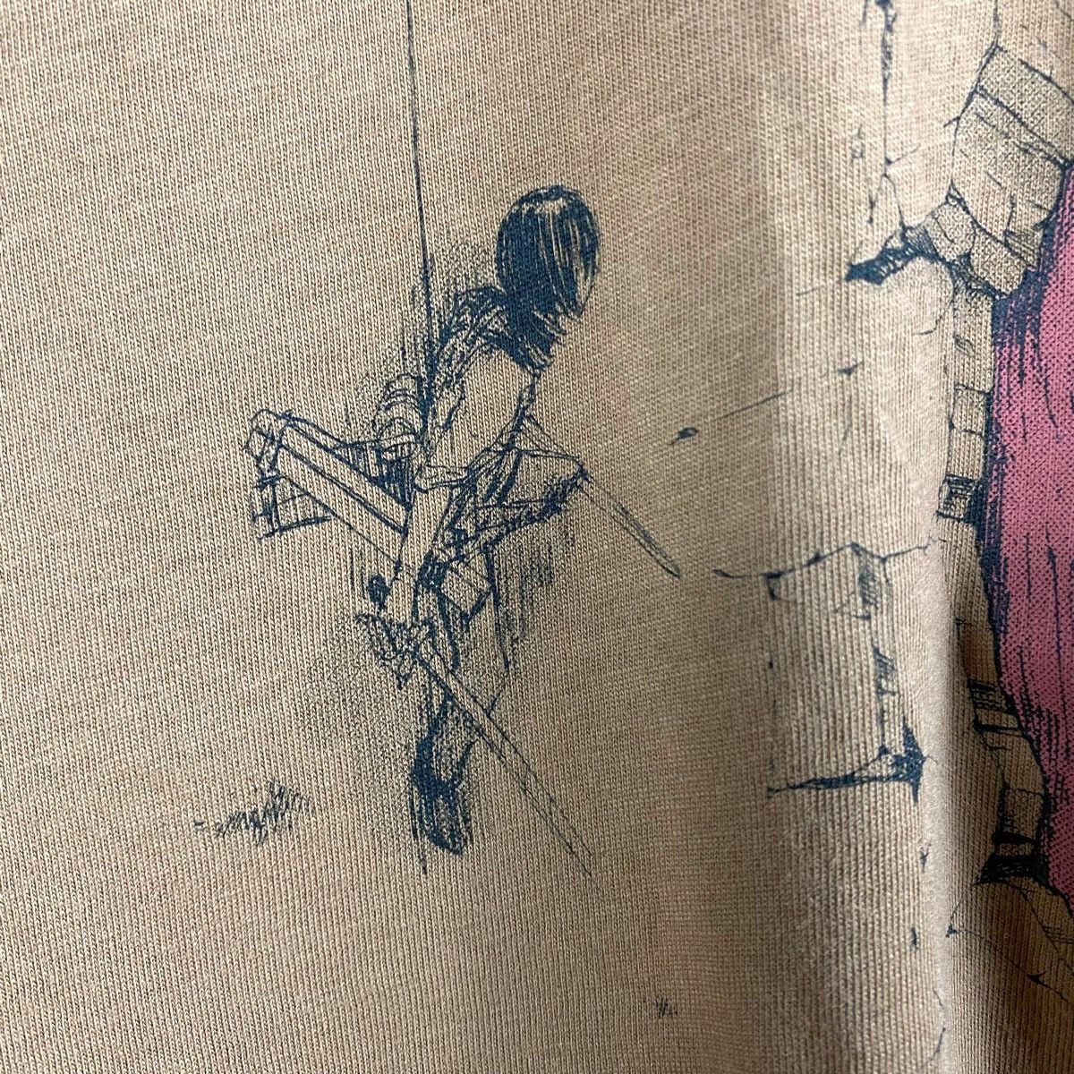 RARE ATTACK ON TITAN ANIME MANGA WALL TITAN T SHIRT