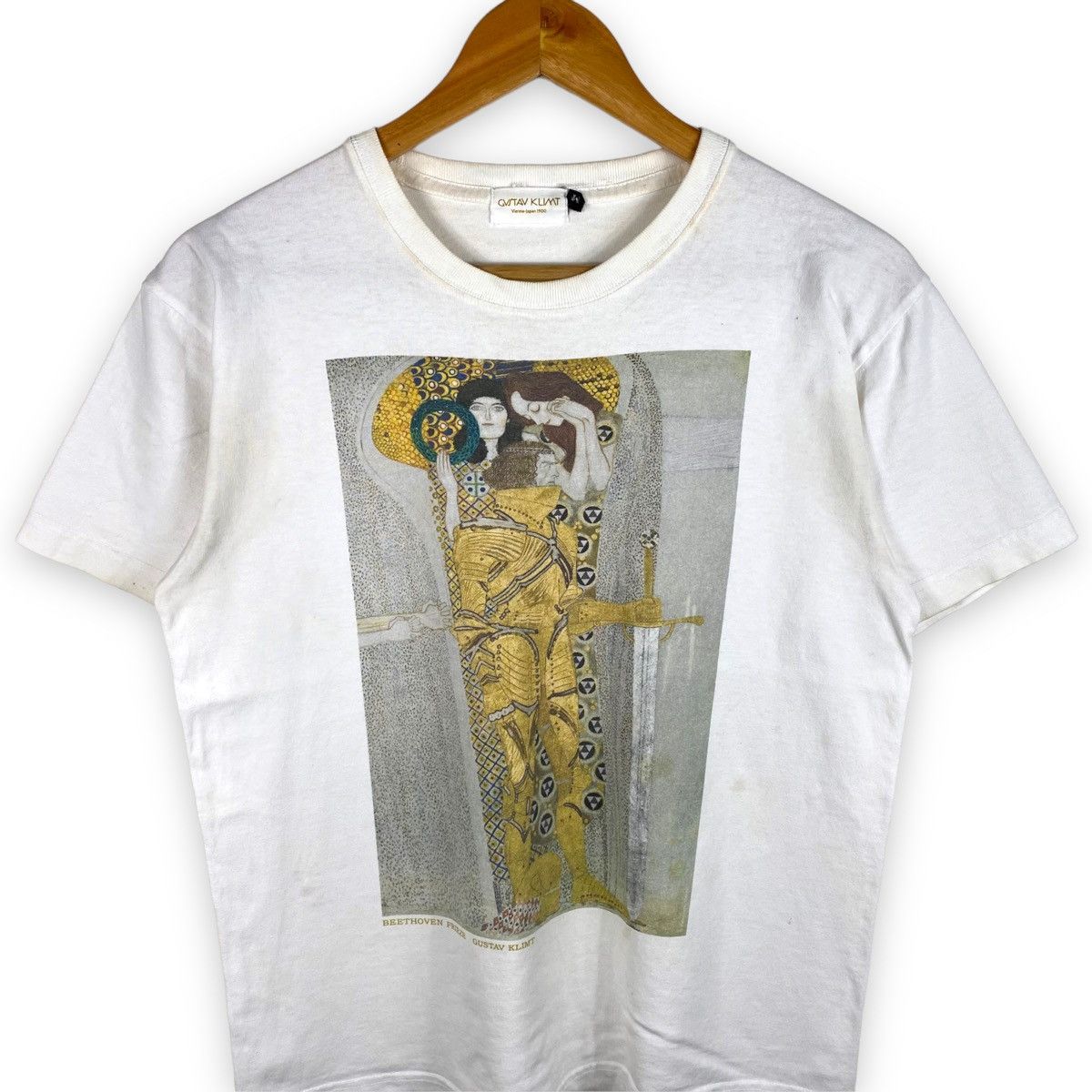 Vintage Vintage 90's GUSTAV KLIMT Beethoven Frieze Art Graphic Tee Size US M / EU 48-50 / 2 - 2 Thumbnail