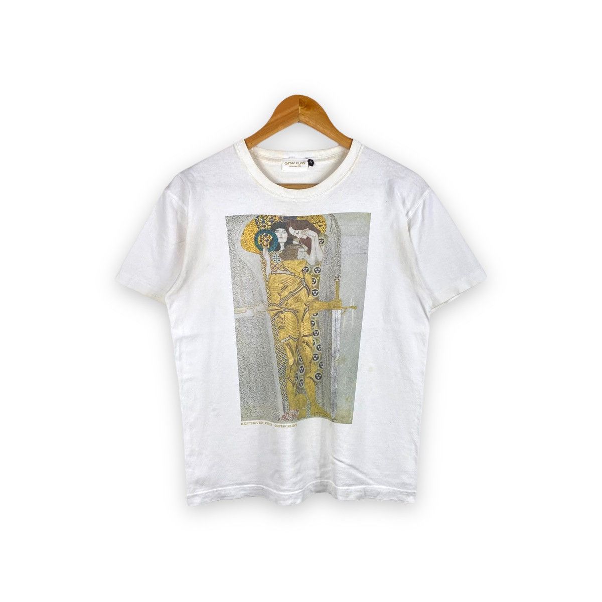 Vintage Vintage 90's GUSTAV KLIMT Beethoven Frieze Art Graphic Tee Size US M / EU 48-50 / 2 - 1 Thumbnail