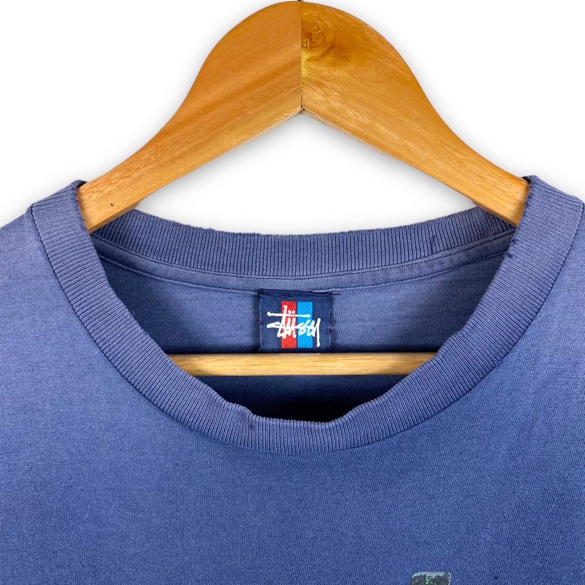 Stussy Vintage 90's STUSSY GPS Distressed Sunfaded Graphic Tee Size US L / EU 52-54 / 3 - 10 Thumbnail