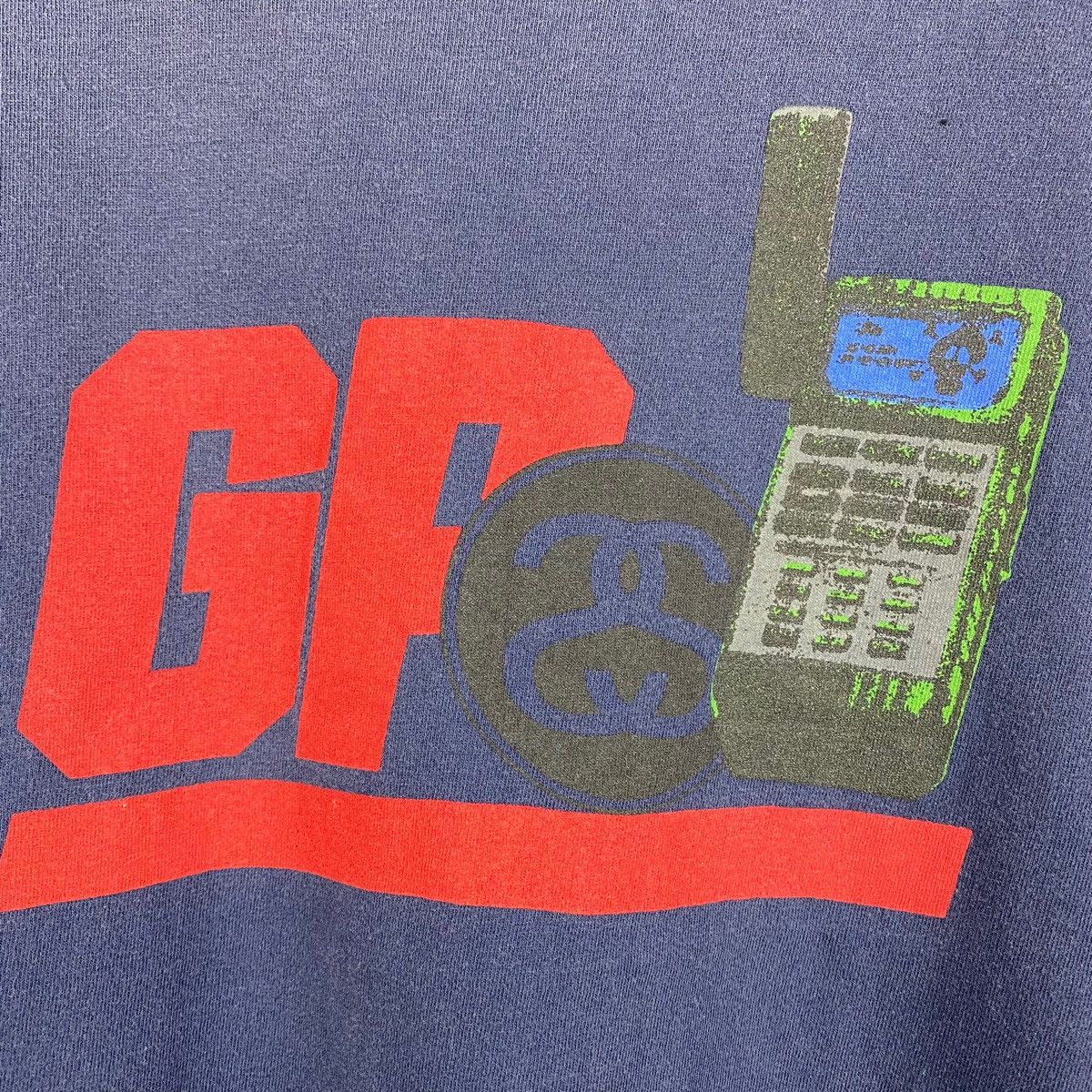 Stussy Vintage 90's STUSSY GPS Distressed Sunfaded Graphic Tee Size US L / EU 52-54 / 3 - 5 Thumbnail