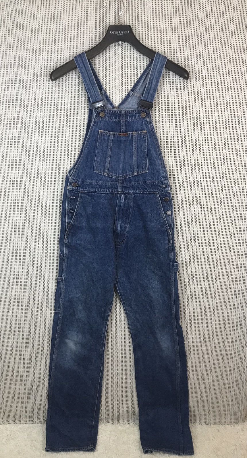 image of VTG Canvas Overall/jumpsuits Nice Design Oldskool Look in Blue, Men's (Size 30)