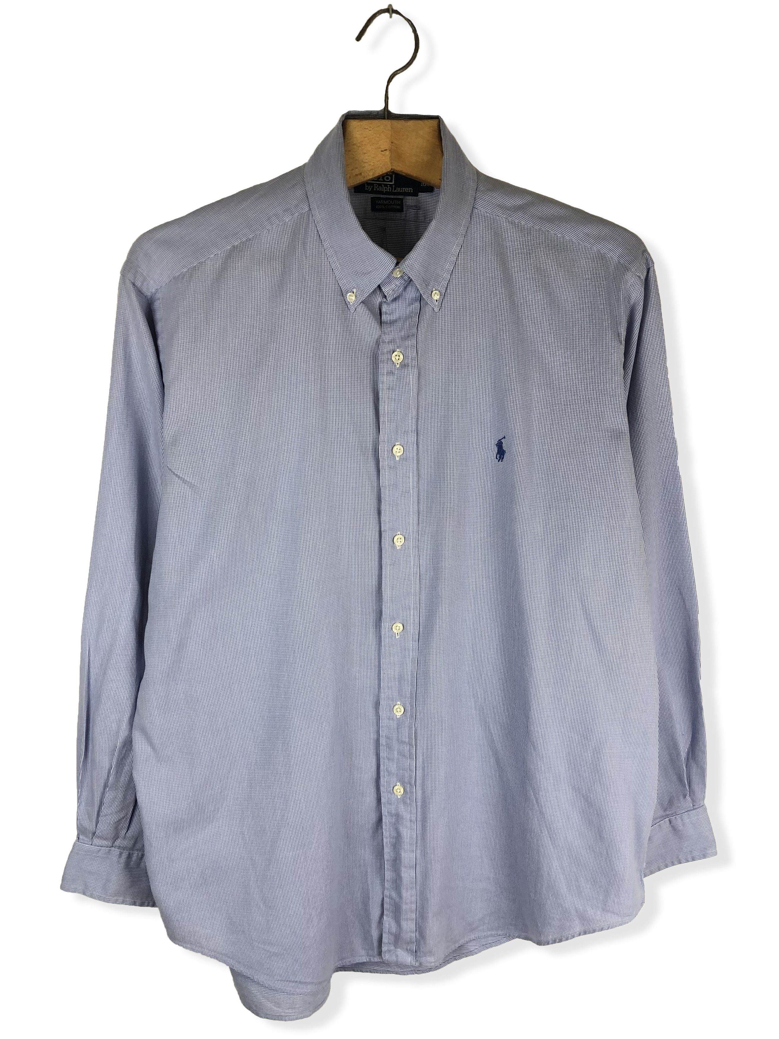Polo Ralph Lauren 90s Vintage POLO RALPH LAUREN Blue Button Up Shirt M172 Size US XXL / EU 58 / 5 - 1 Thumbnail