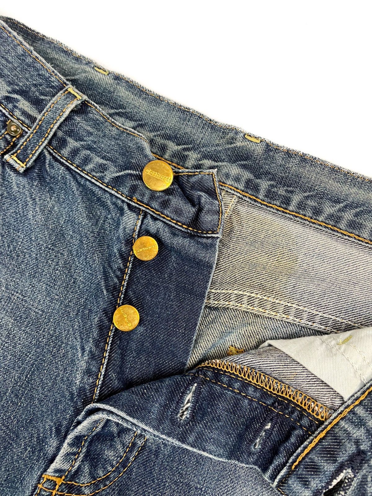 Carhartt 90s Vintage CARHARTT Distressed Trucker Denim Jeans GCS009 Size US 31 - 8 Thumbnail