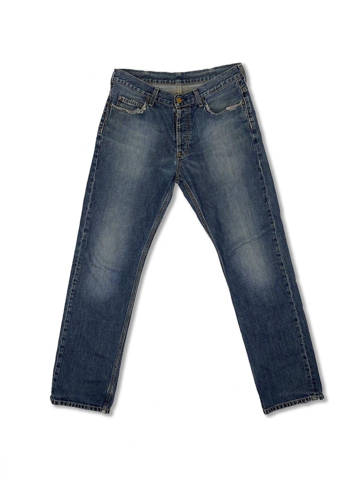 Carhartt 90s Vintage CARHARTT Distressed Trucker Denim Jeans GCS009 Size US 31 - 3 Thumbnail