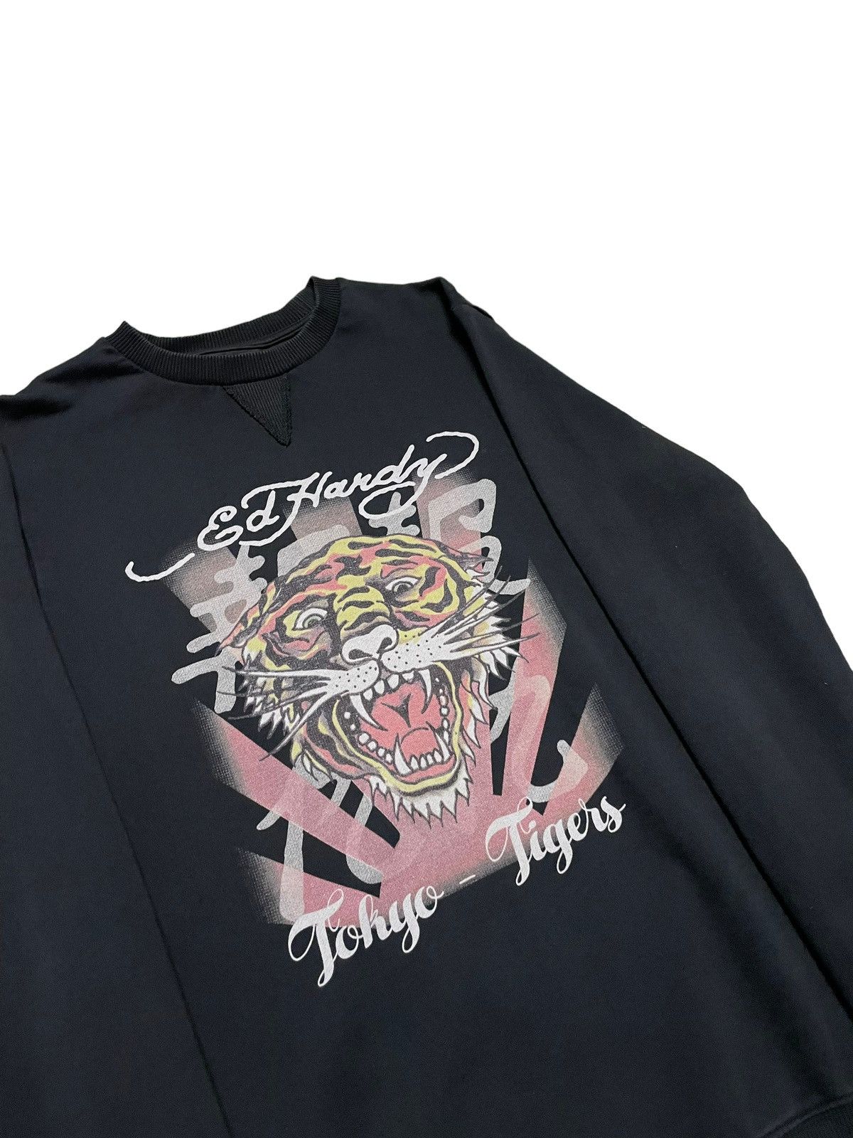 Christian Audigier Vintage Ed Hardy Sweatshirt Skull Logo Tiger Crewneck Size L Size US M / EU 48-50 / 2 - 2 Thumbnail