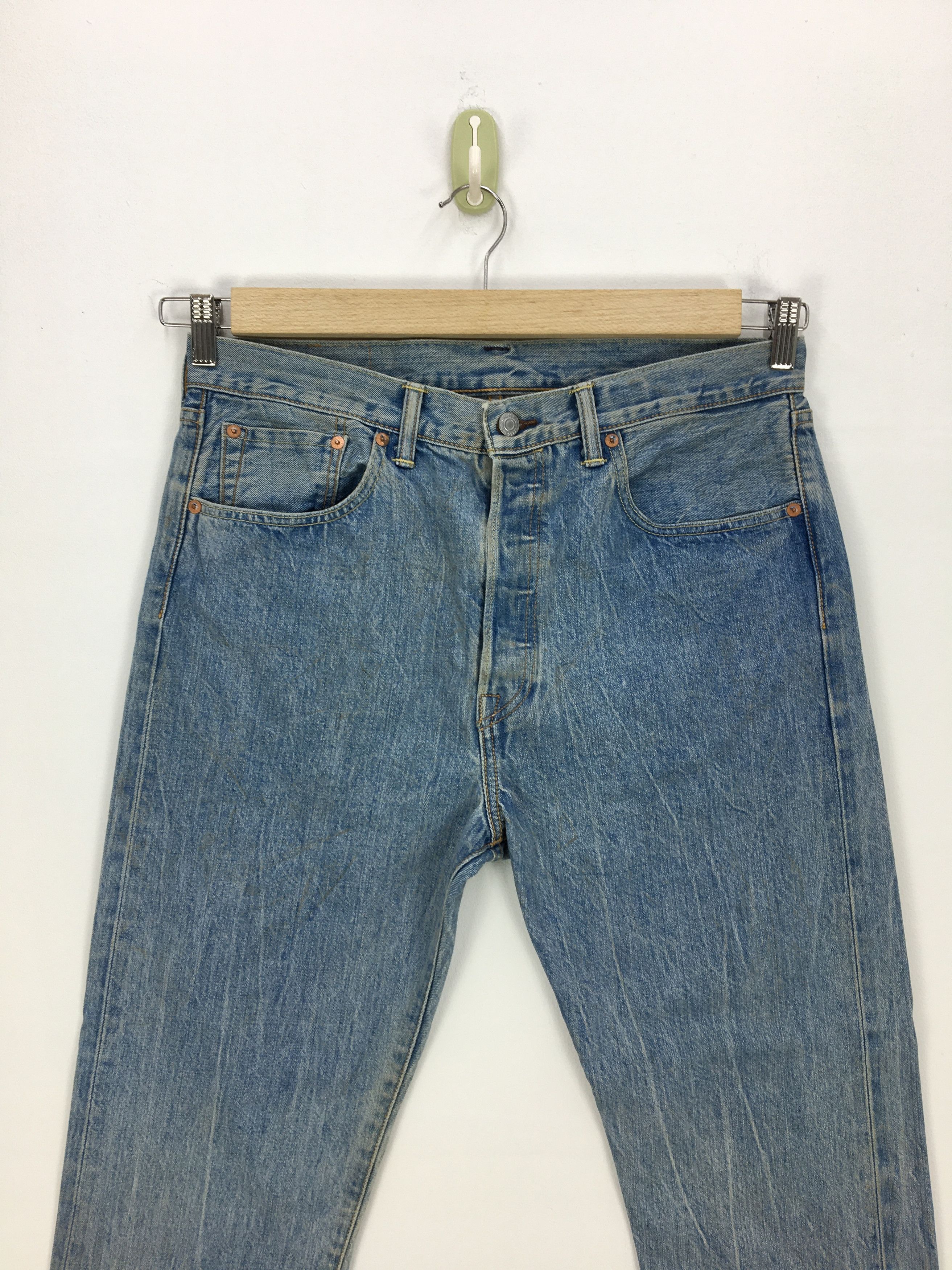Levi's Vintage Y2K Levi's 501 Faded Jeans Levis Light Wash Denim Size US 32 / EU 48 - 3 Thumbnail