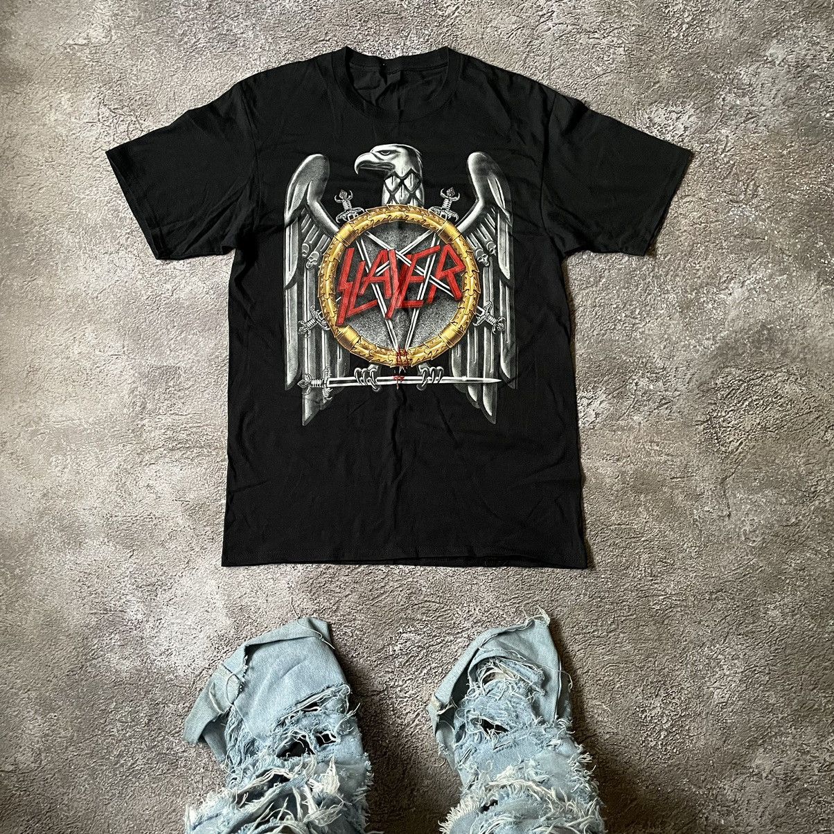 Vintage Vintage Y2K Slayer Band Tee Graphic Punk Grunge Black Boxy M Size US M / EU 48-50 / 2 - 2 Thumbnail