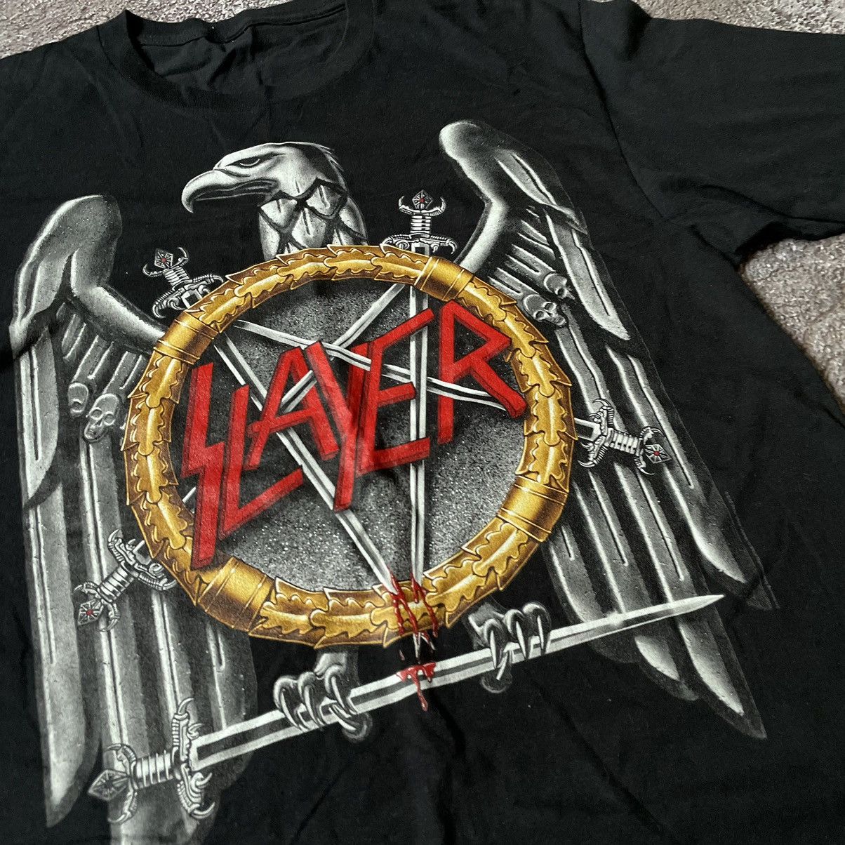 Vintage Vintage Y2K Slayer Band Tee Graphic Punk Grunge Black Boxy M Size US M / EU 48-50 / 2 - 6 Thumbnail