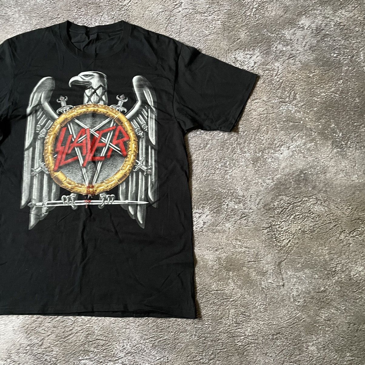 Vintage Vintage Y2K Slayer Band Tee Graphic Punk Grunge Black Boxy M Size US M / EU 48-50 / 2 - 4 Thumbnail