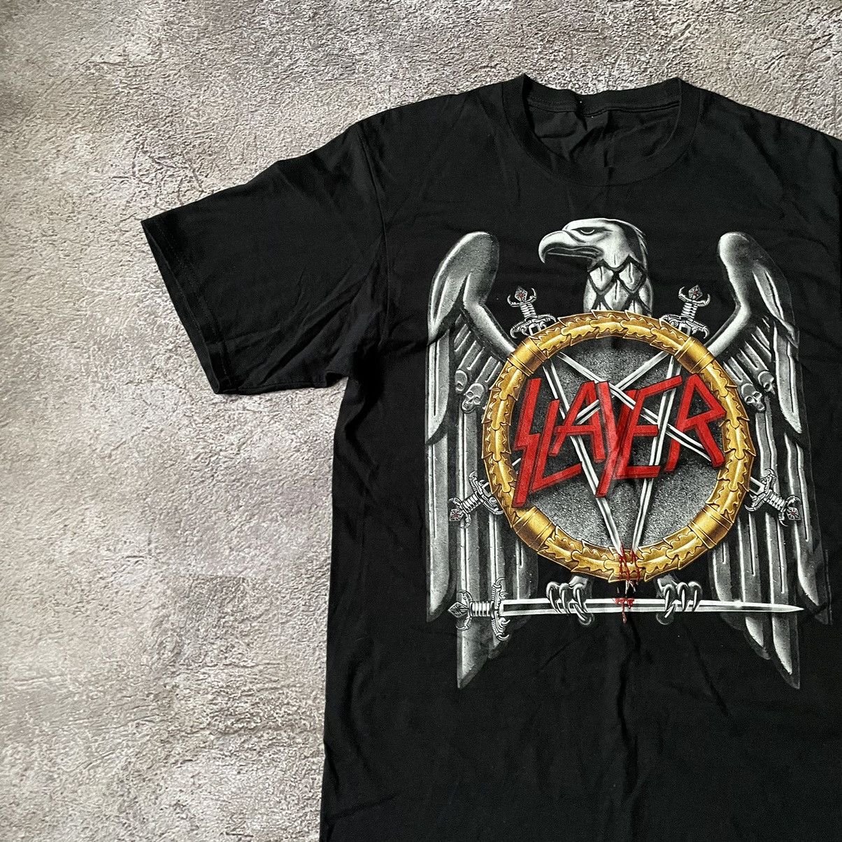 Vintage Vintage Y2K Slayer Band Tee Graphic Punk Grunge Black Boxy M Size US M / EU 48-50 / 2 - 5 Thumbnail