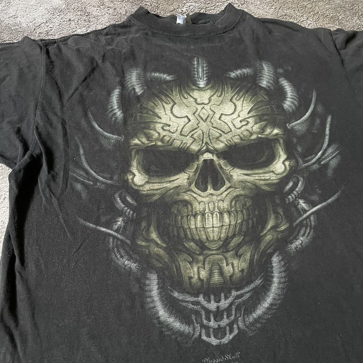 Vintage Vintage Y2K Skull Graphic Tee Dark Horror Grunge Streetwear Size US XL / EU 56 / 4 - 6 Thumbnail