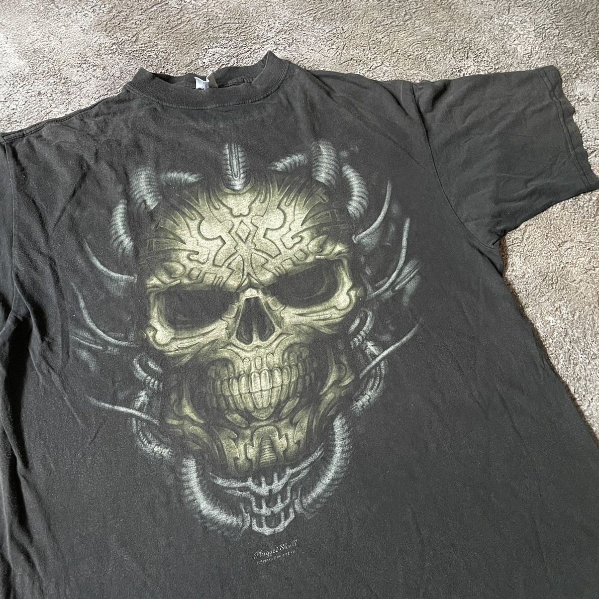 Vintage Vintage Y2K Skull Graphic Tee Dark Horror Grunge Streetwear Size US XL / EU 56 / 4 - 5 Thumbnail