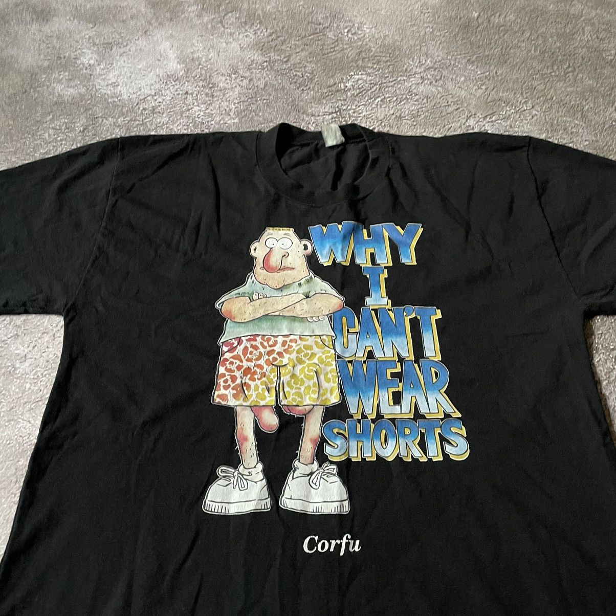 Vintage Vintage Y2K ADULT “Why I Can’t Wear Shorts “ FUNNY BuyTee Size US XL / EU 56 / 4 - 5 Thumbnail
