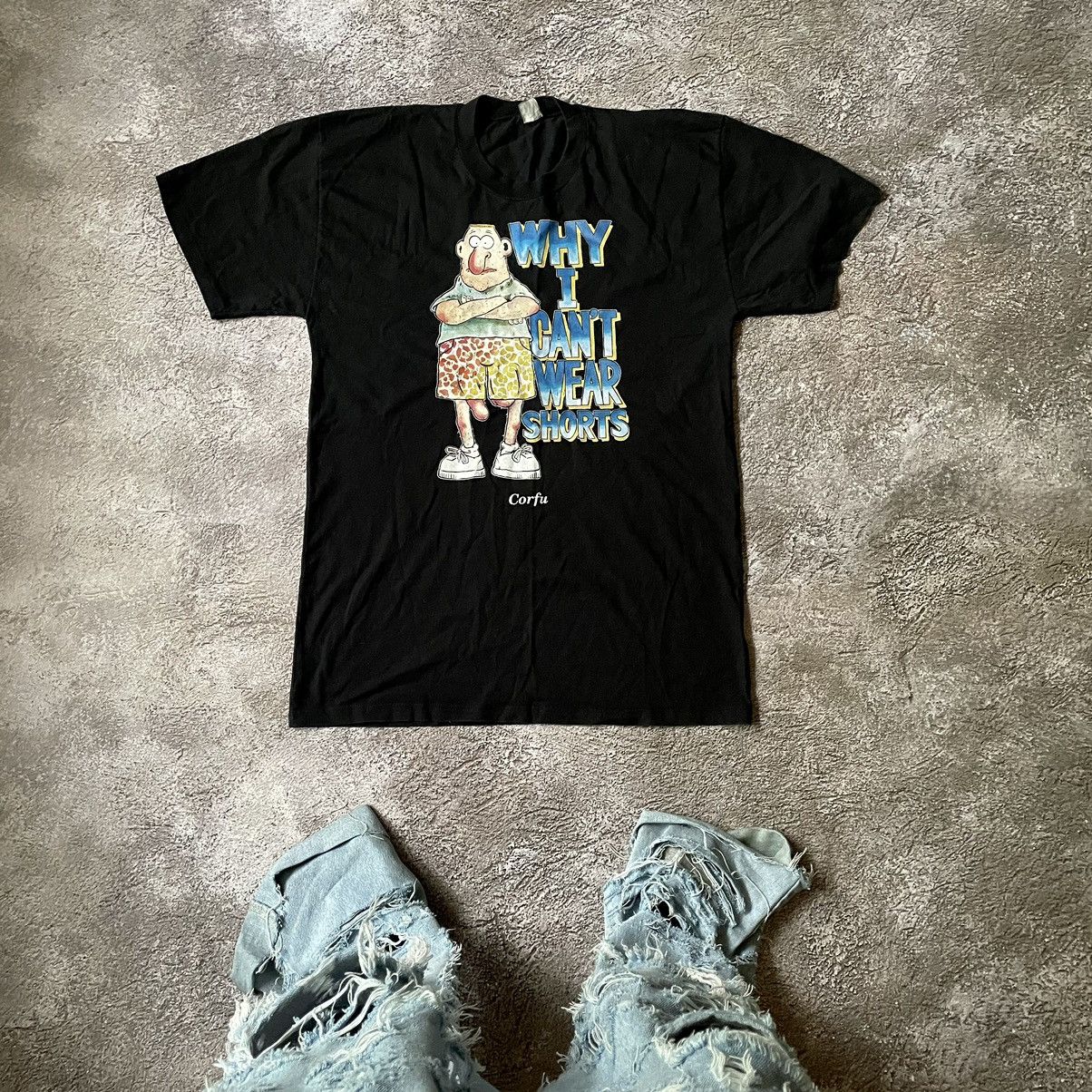 Vintage Vintage Y2K ADULT “Why I Can’t Wear Shorts “ FUNNY BuyTee Size US XL / EU 56 / 4 - 1 Thumbnail