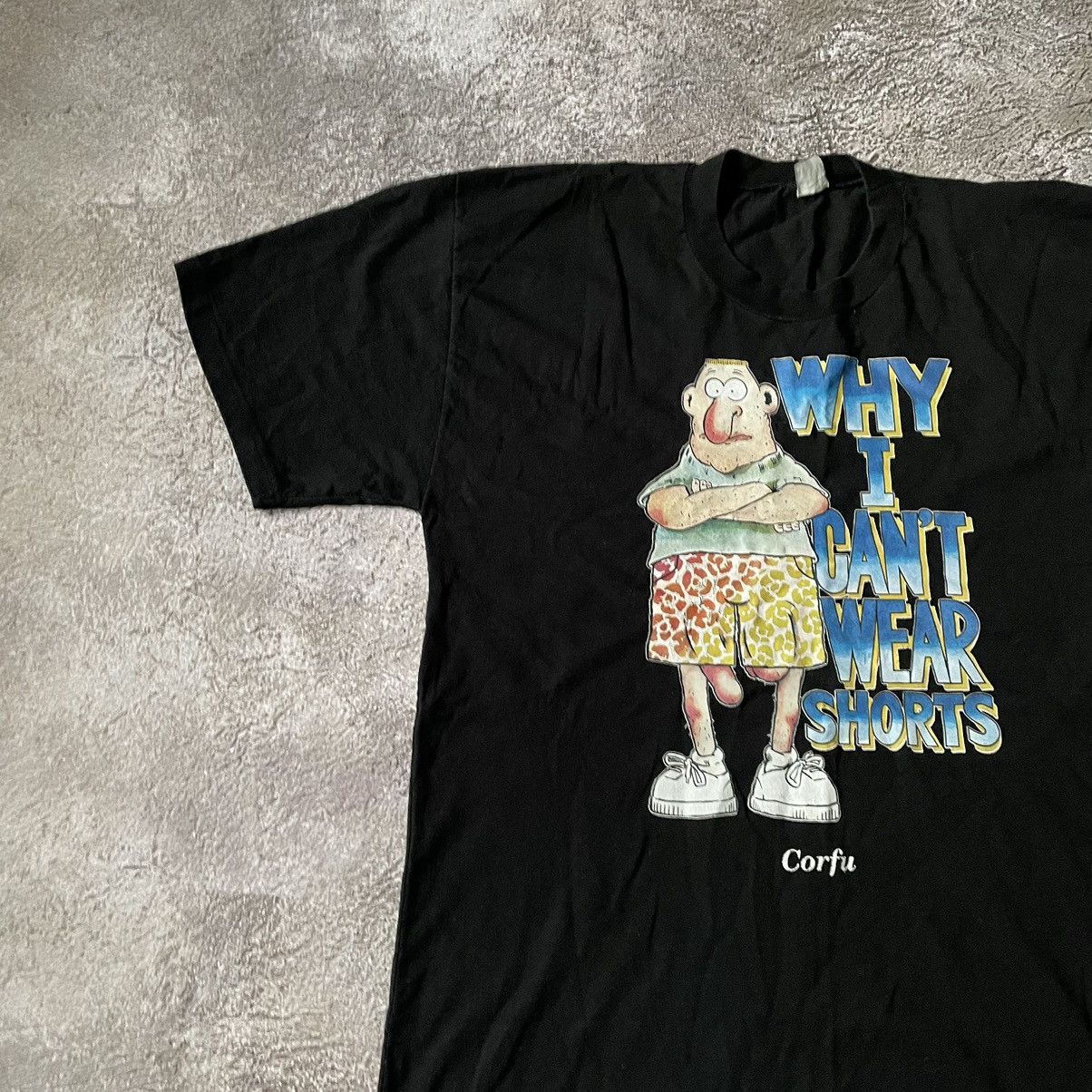 Vintage Vintage Y2K ADULT “Why I Can’t Wear Shorts “ FUNNY BuyTee Size US XL / EU 56 / 4 - 4 Thumbnail