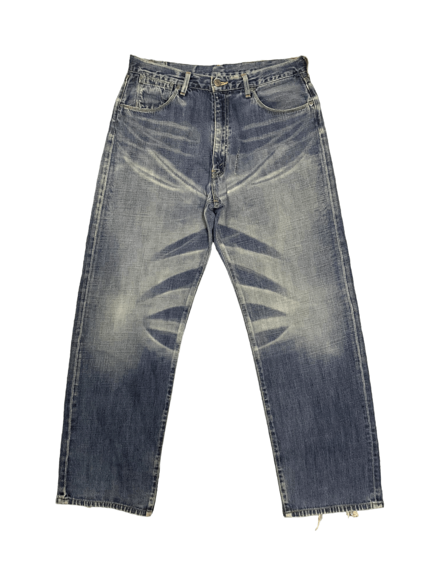 Levi's Vintage 90s Levis 554 Blue Wash Distressed Baggy Jeans 34x31 Size US 34 / EU 50 - 1 Thumbnail