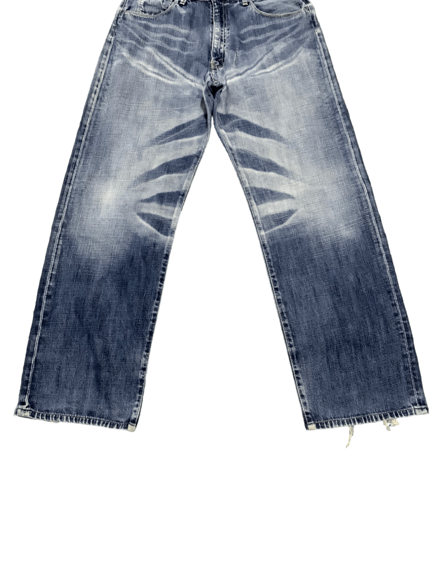 Levi's Vintage 90s Levis 554 Blue Wash Distressed Baggy Jeans 34x31 Size US 34 / EU 50 - 13 Thumbnail