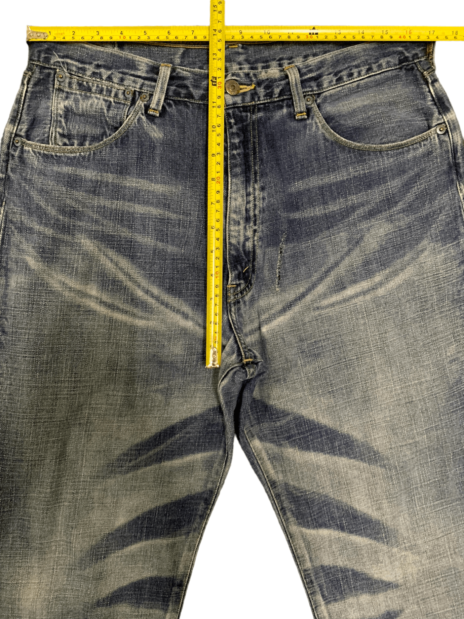 Levi's Vintage 90s Levis 554 Blue Wash Distressed Baggy Jeans 34x31 Size US 34 / EU 50 - 18 Thumbnail