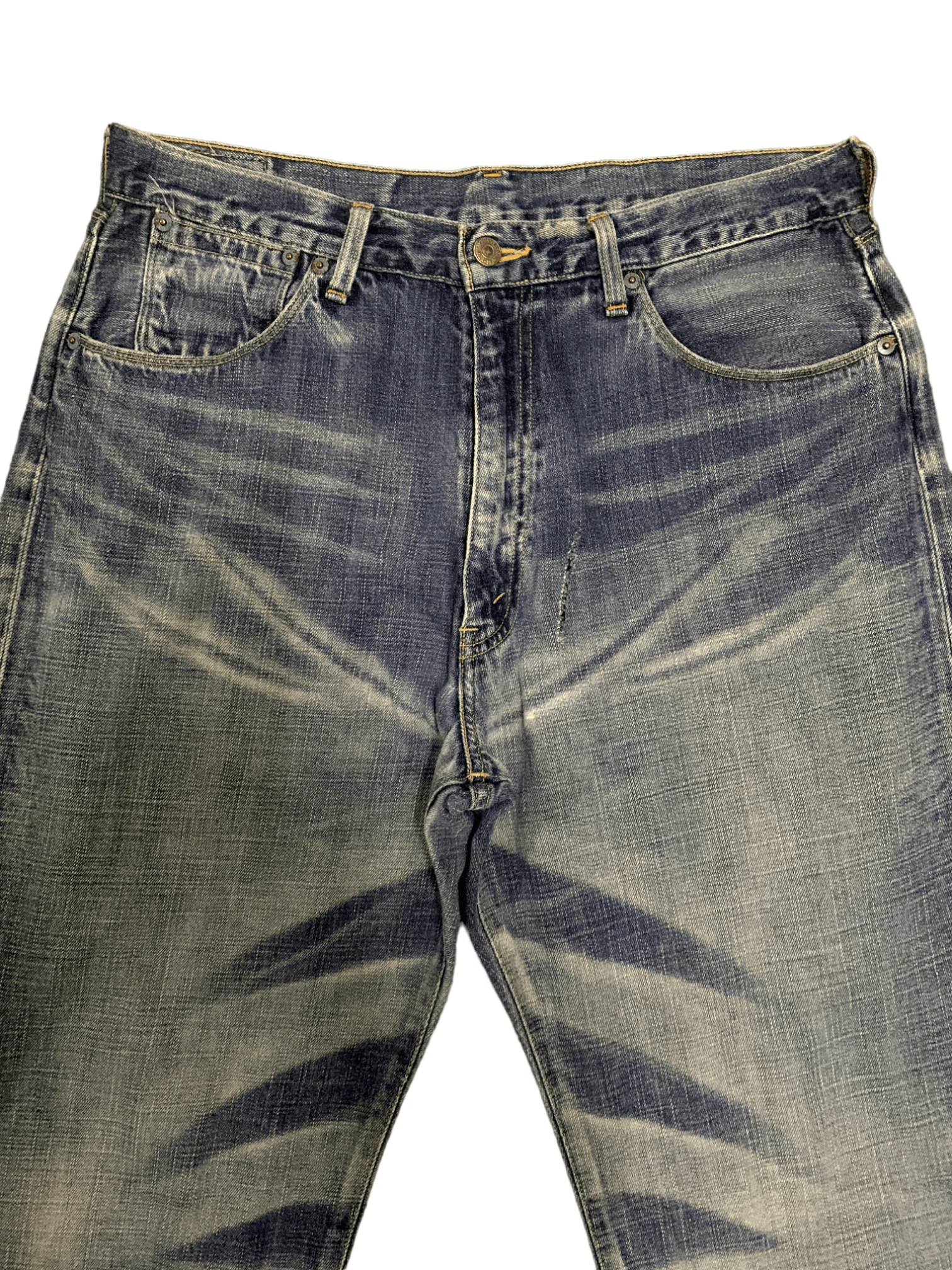 Levi's Vintage 90s Levis 554 Blue Wash Distressed Baggy Jeans 34x31 Size US 34 / EU 50 - 11 Thumbnail