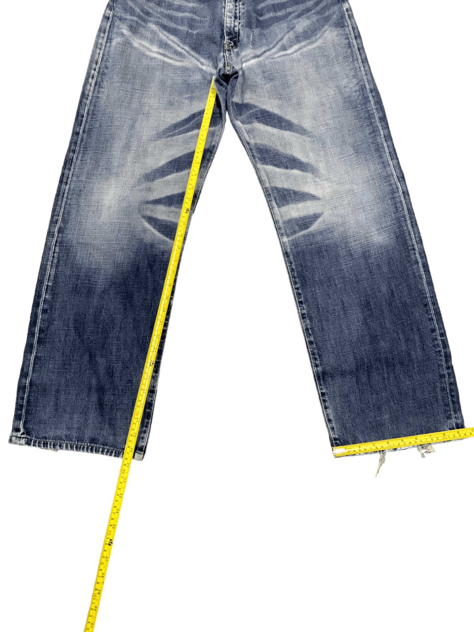 Levi's Vintage 90s Levis 554 Blue Wash Distressed Baggy Jeans 34x31 Size US 34 / EU 50 - 19 Thumbnail